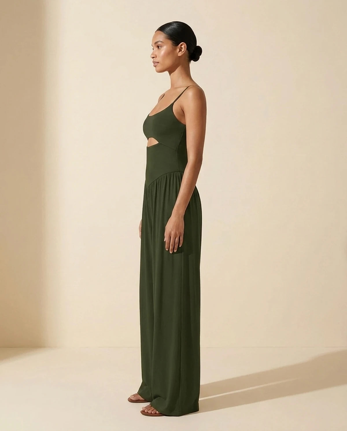 Fleurette Jumpsuit — Army Green | SKU: SD-59358-armygreen-L,SD-59358-armygreen-M,SD-59358-armygreen-S,SD-59358-armygreen-XL,SD-59358-armygreen-XS