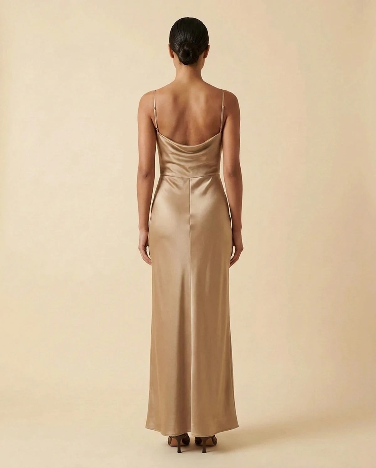 Fialka Maxi Dress — Champagne | SKU: SD-20423-champagne-L,SD-20423-champagne-M,SD-20423-champagne-S,SD-20423-champagne-XL,SD-20423-champagne-XS
