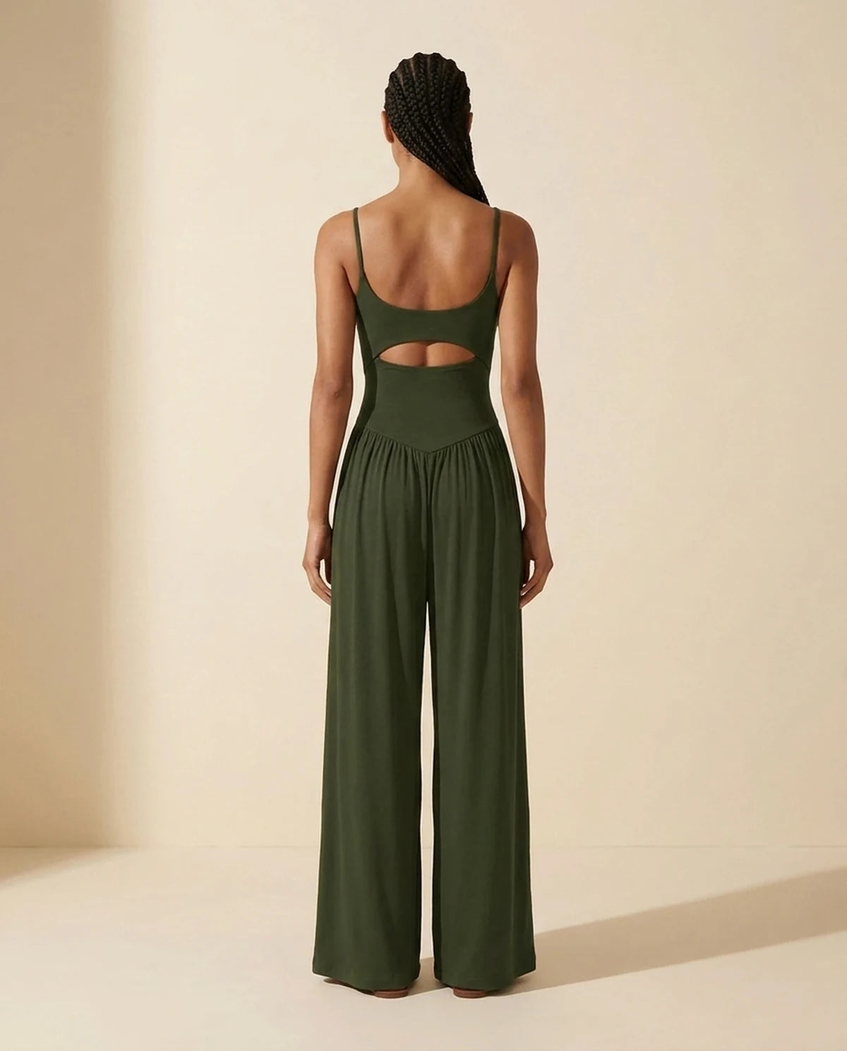 Fleurette Jumpsuit — Army Green | SKU: SD-59358-armygreen-L,SD-59358-armygreen-M,SD-59358-armygreen-S,SD-59358-armygreen-XL,SD-59358-armygreen-XS