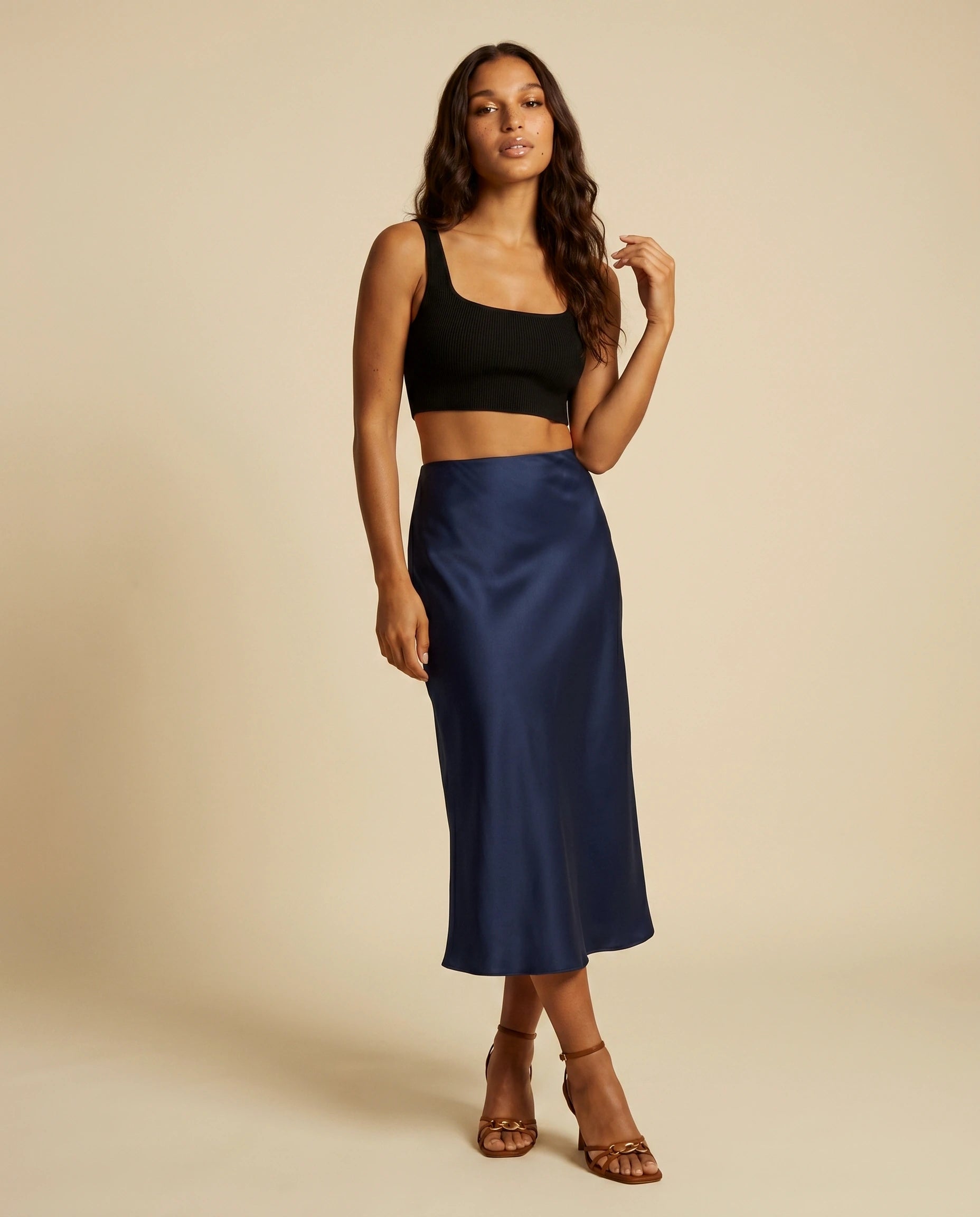 Astra Midi Skirt hero | SKU: AMS-95241-navy-L-S2,AMS-95241-navy-M-S2,AMS-95241-navy-S-S2,AMS-95241-navy-XL-S2,AMS-95241-navy-XS-S2