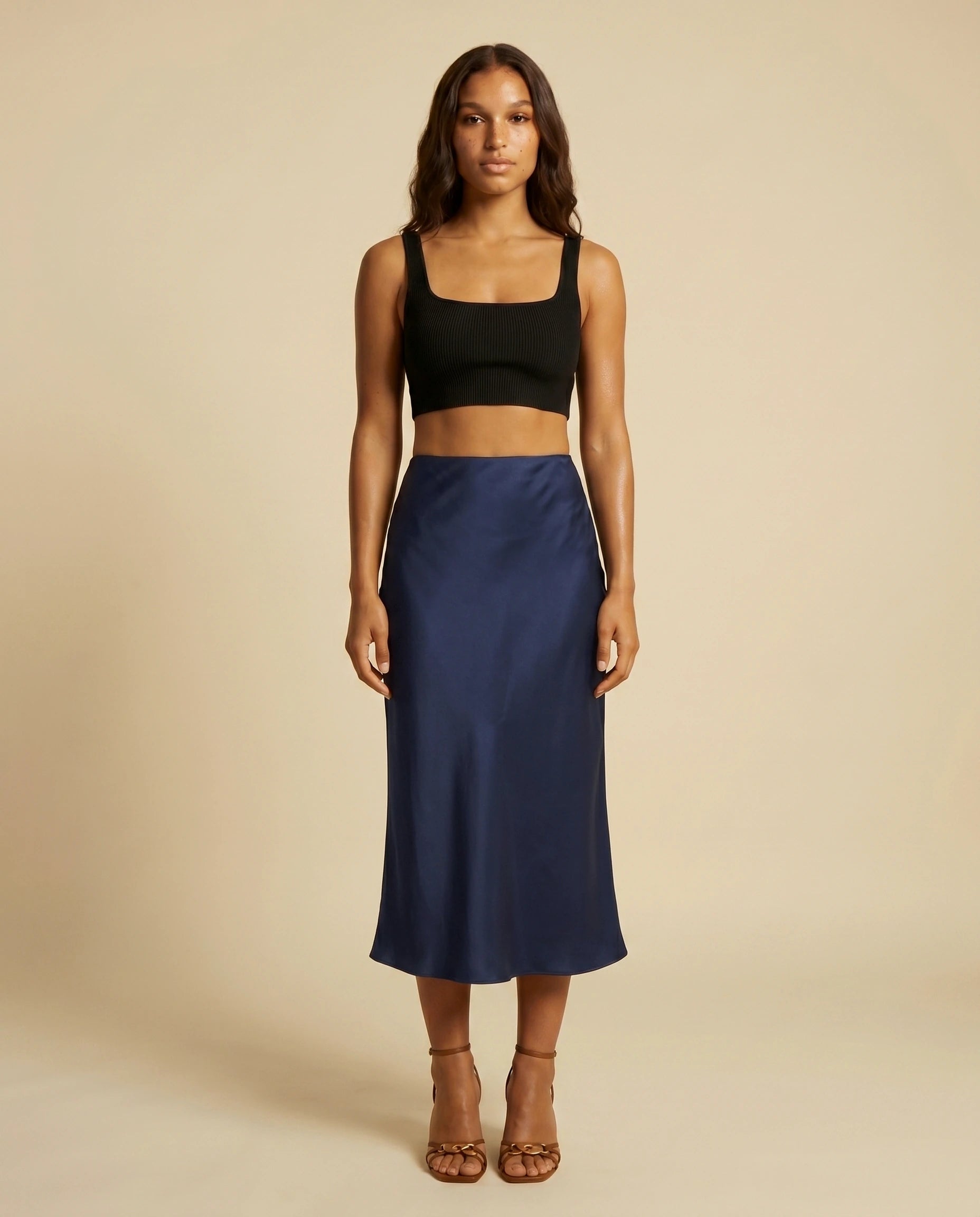 Astra Midi Skirt front | SKU: AMS-95241-navy-L-S2,AMS-95241-navy-M-S2,AMS-95241-navy-S-S2,AMS-95241-navy-XL-S2,AMS-95241-navy-XS-S2