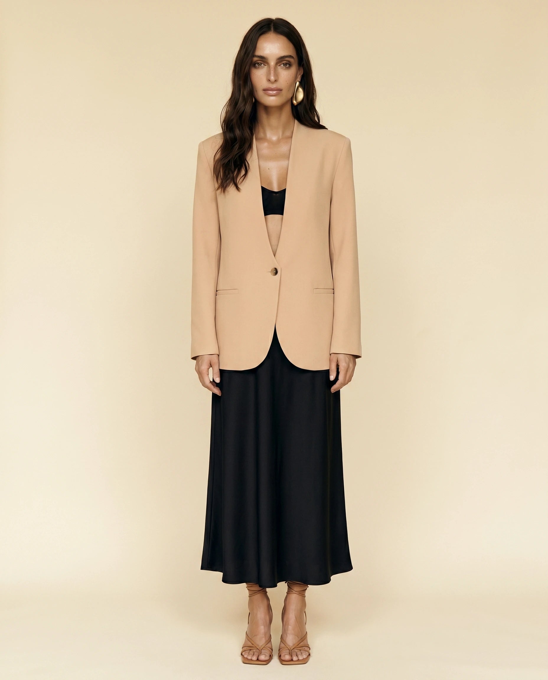 Savona Blazer front | SKU: SB-51836-beige-L-S2,SB-51836-beige-M-S2,SB-51836-beige-S-S2,SB-51836-beige-XL-S2,SB-51836-beige-XS-S2