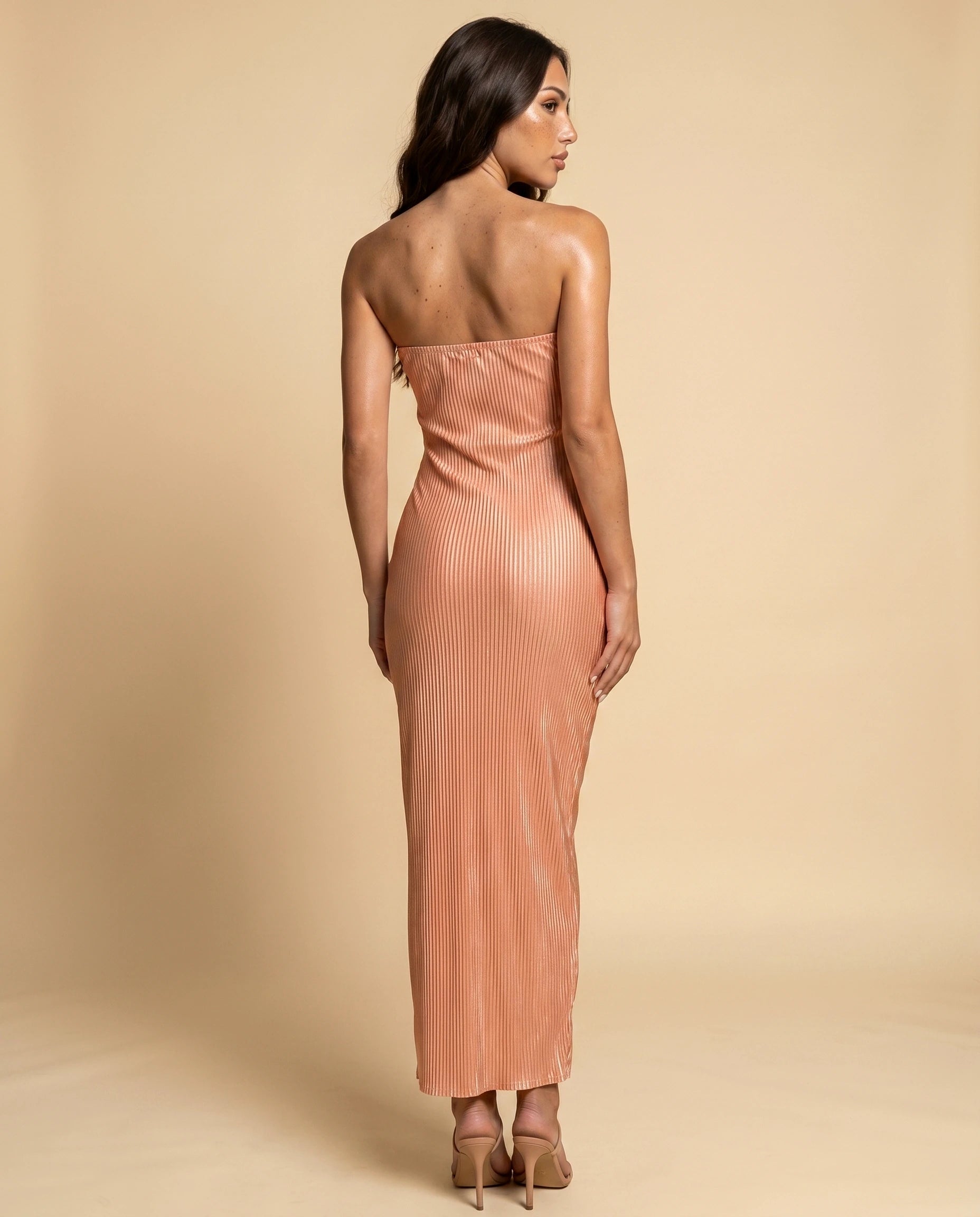 Champagne Maxi Dress back