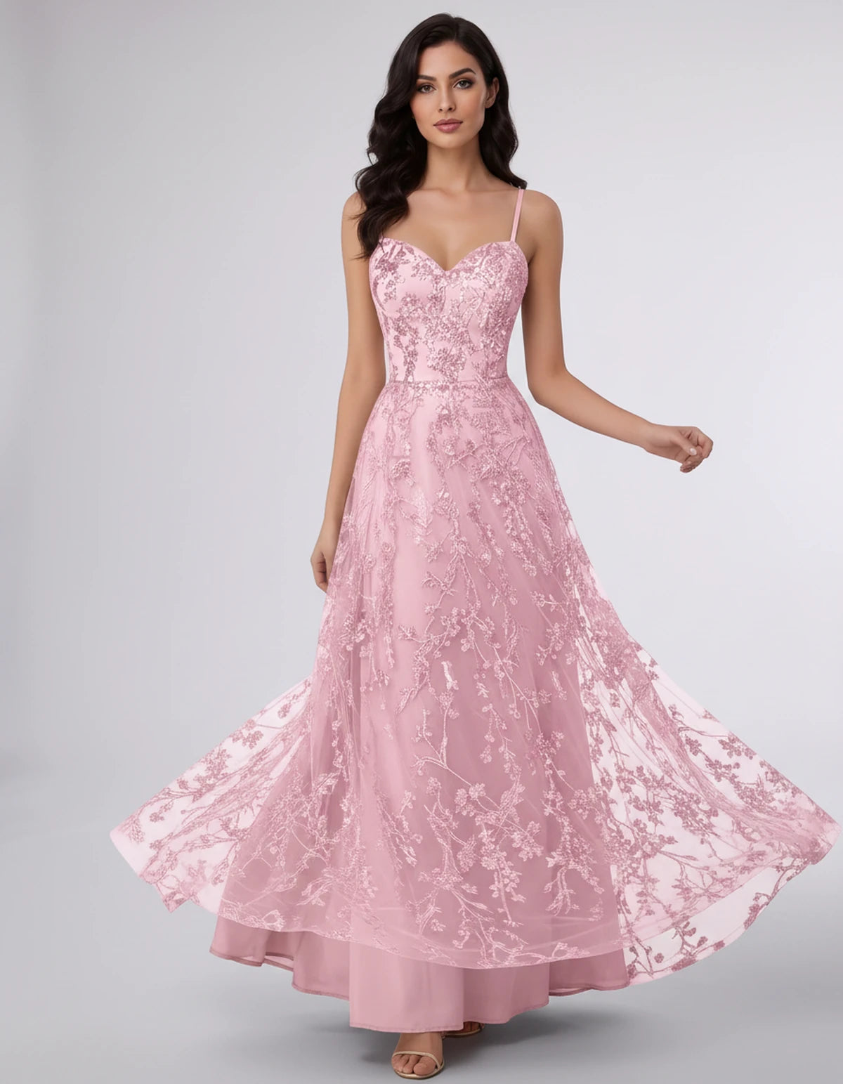 Adriana Maxi Dress — Pink | SKU: SD-11659-pink-2,SD-11659-pink-4,SD-11659-pink-6,SD-11659-pink-8,SD-11659-pink-10,SD-11659-pink-12,SD-11659-pink-14,SD-11659-pink-16,SD-11659-pink-16W,SD-11659-pink-18W,SD-11659-pink-20W,SD-11659-pink-22W
