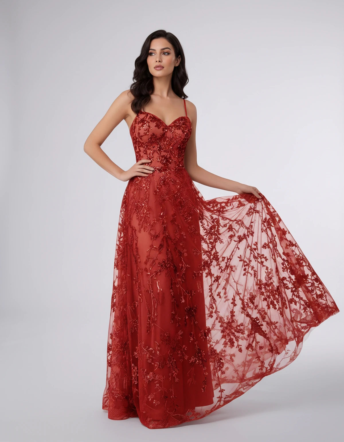 Adriana Maxi Dress — Red | SKU: SD-11659-red-2,SD-11659-red-4,SD-11659-red-6,SD-11659-red-8,SD-11659-red-10,SD-11659-red-12,SD-11659-red-14,SD-11659-red-16,SD-11659-red-16W,SD-11659-red-18W,SD-11659-red-20W,SD-11659-red-22W