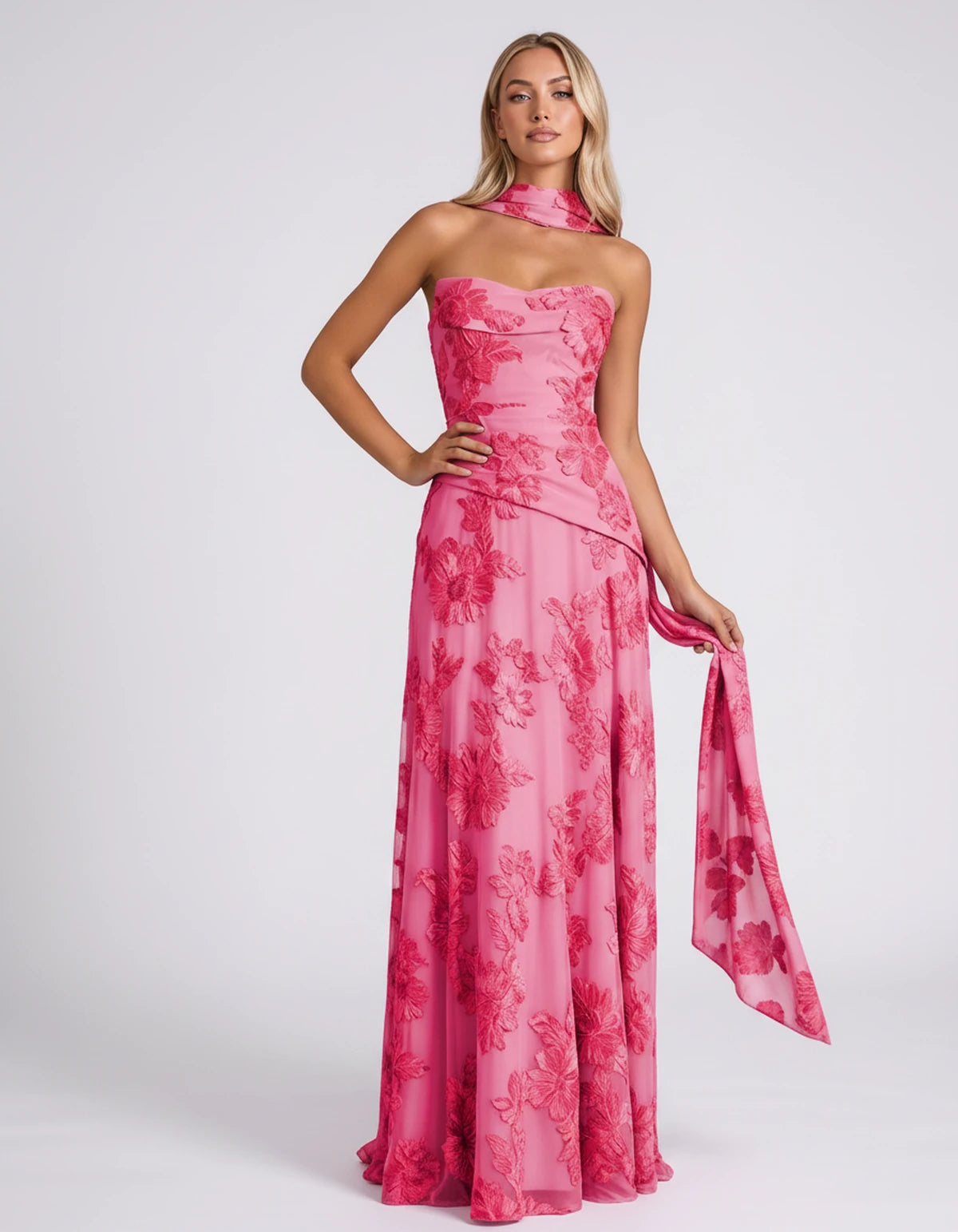 Alcyone Maxi Dress — Hot Pink | SKU: SD-14622-hotpink-2,SD-14622-hotpink-4,SD-14622-hotpink-6,SD-14622-hotpink-8,SD-14622-hotpink-10,SD-14622-hotpink-12,SD-14622-hotpink-14,SD-14622-hotpink-16,SD-14622-hotpink-16W,SD-14622-hotpink-18W,SD-14622-hotpink-20W,SD-14622-hotpink-22W
