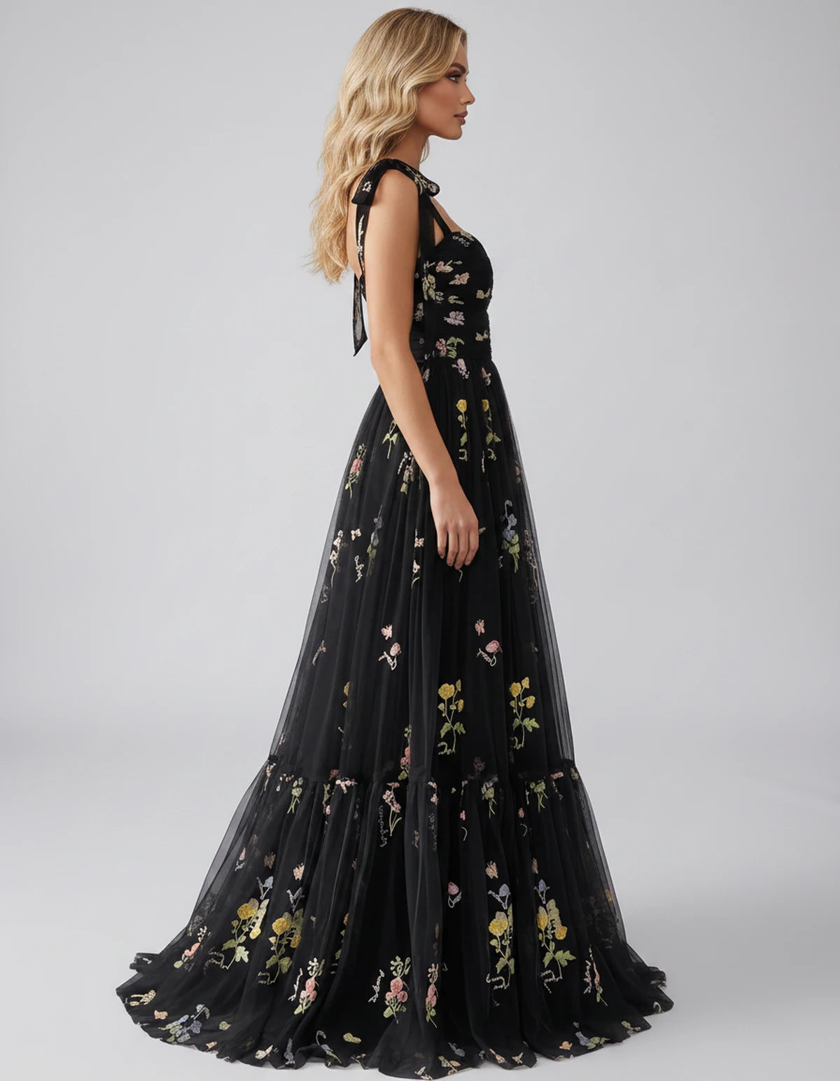 Almeria Maxi Dress — Black | SKU: SD-25158-black-2,SD-25158-black-4,SD-25158-black-6,SD-25158-black-8,SD-25158-black-10,SD-25158-black-12,SD-25158-black-14,SD-25158-black-16,SD-25158-black-16W,SD-25158-black-18W,SD-25158-black-20W,SD-25158-black-22W