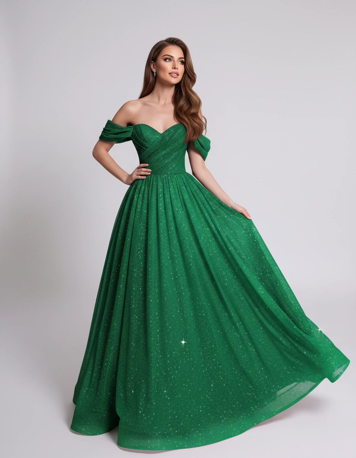 Alouette Maxi Dress — Green | SKU: SD-19817-green-2,SD-19817-green-4,SD-19817-green-6,SD-19817-green-8,SD-19817-green-10,SD-19817-green-12,SD-19817-green-14,SD-19817-green-16,SD-19817-green-16W,SD-19817-green-18W,SD-19817-green-20W,SD-19817-green-22W