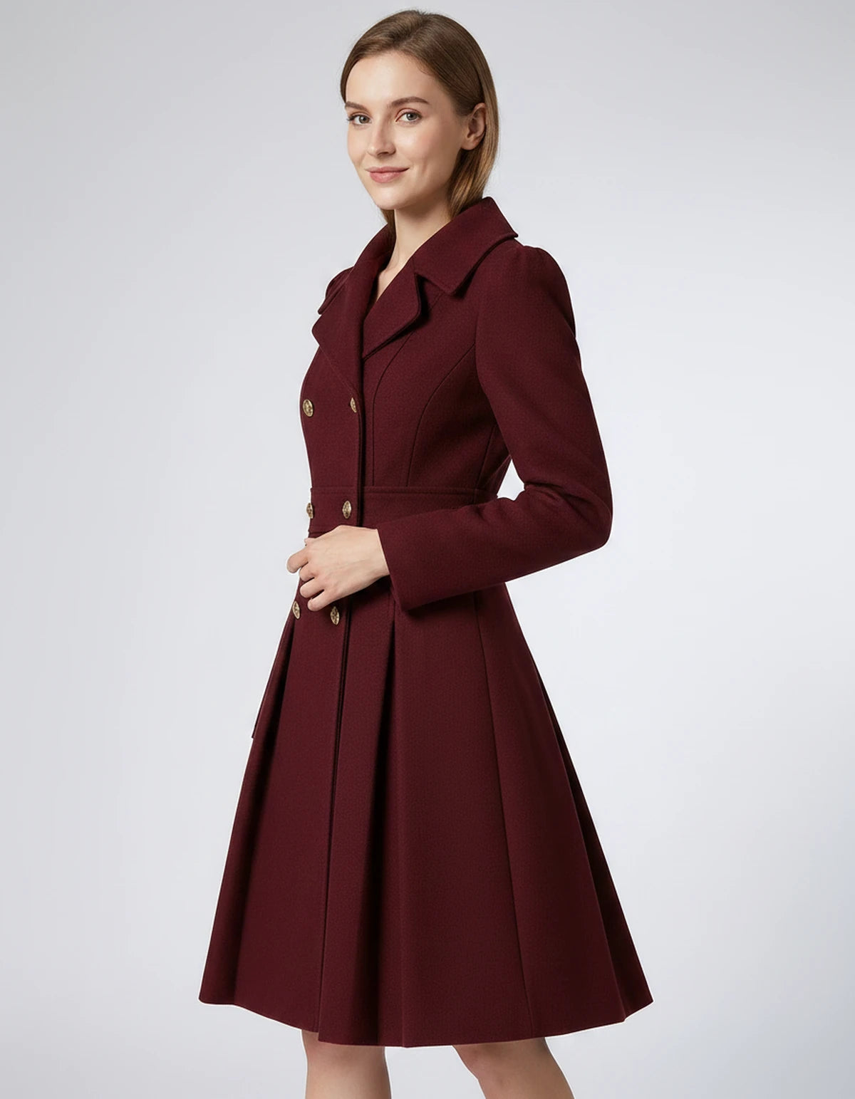 Amarante Skirt — Burgundy | SKU: SD-68120-burgundy-XS,SD-68120-burgundy-S,SD-68120-burgundy-M,SD-68120-burgundy-L,SD-68120-burgundy-XL,SD-68120-burgundy-2XL