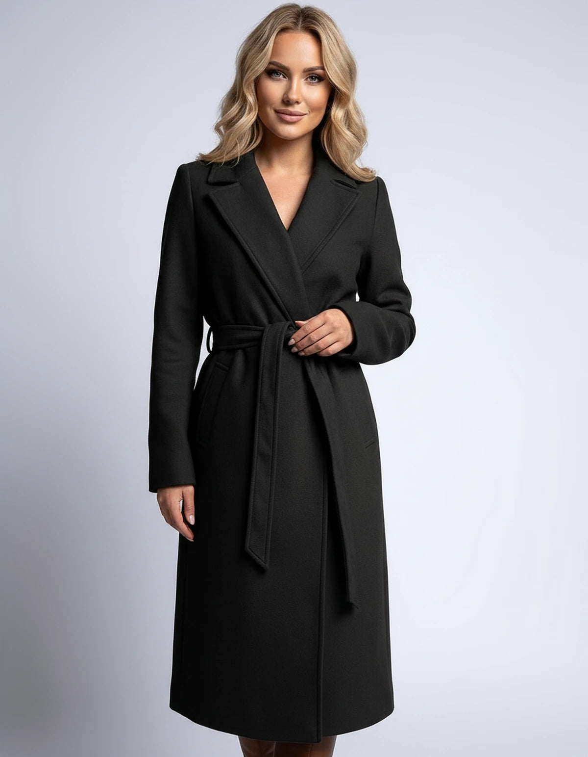 Amarante12 Coat — Black | SKU: SD-60165-black-XS,SD-60165-black-S,SD-60165-black-M,SD-60165-black-L,SD-60165-black-XL,SD-60165-black-2XL