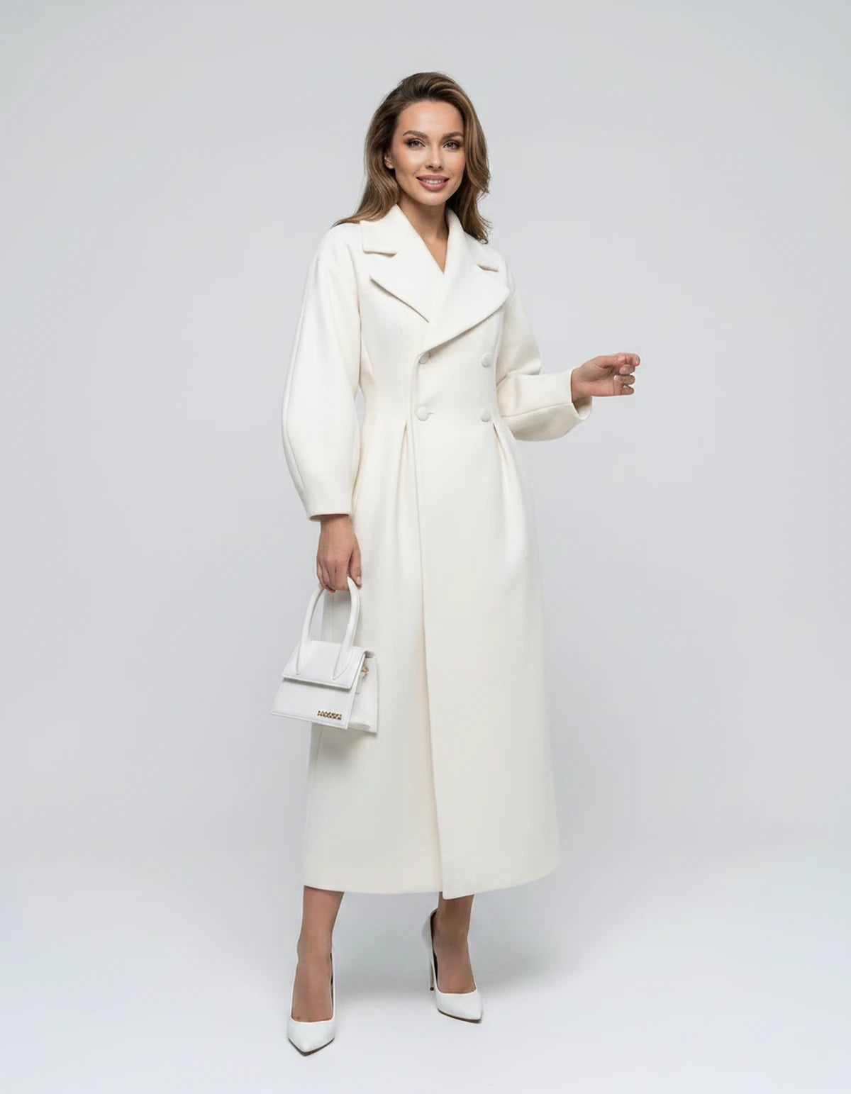 Amarante14 Coat — White | SKU: SD-28497-white-XS,SD-28497-white-S,SD-28497-white-M,SD-28497-white-L,SD-28497-white-XL,SD-28497-white-2XL