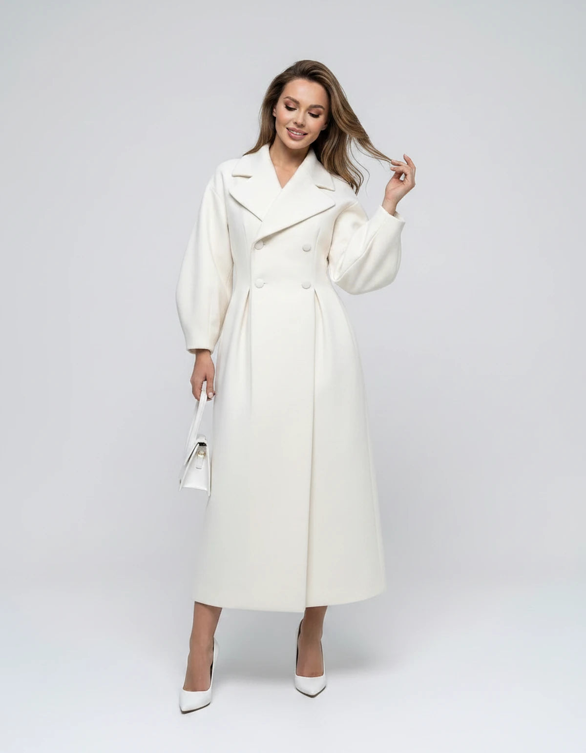 Amarante14 Coat — White | SKU: SD-28497-white-XS,SD-28497-white-S,SD-28497-white-M,SD-28497-white-L,SD-28497-white-XL,SD-28497-white-2XL