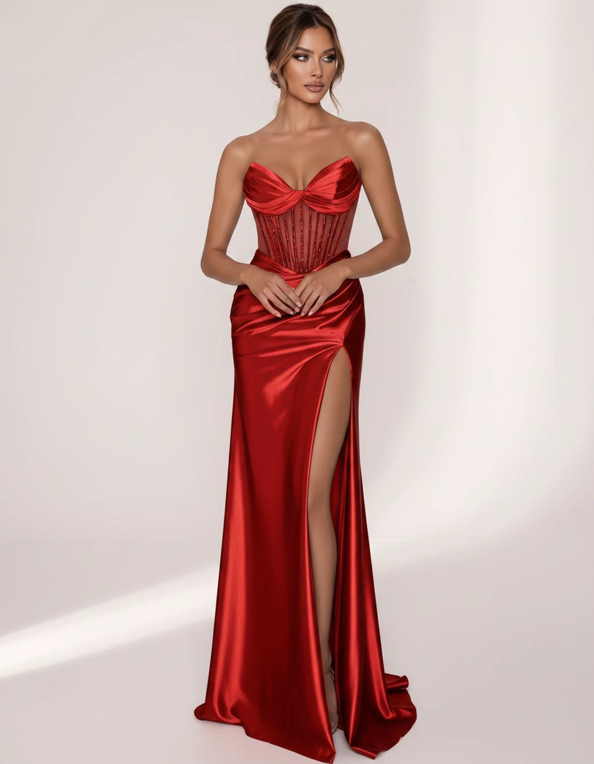 Amaranteea Maxi Dress — Red | SKU: SD-79286-red-2,SD-79286-red-4,SD-79286-red-6,SD-79286-red-8,SD-79286-red-10,SD-79286-red-12,SD-79286-red-14,SD-79286-red-14W,SD-79286-red-16,SD-79286-red-16W,SD-79286-red-18W,SD-79286-red-20W