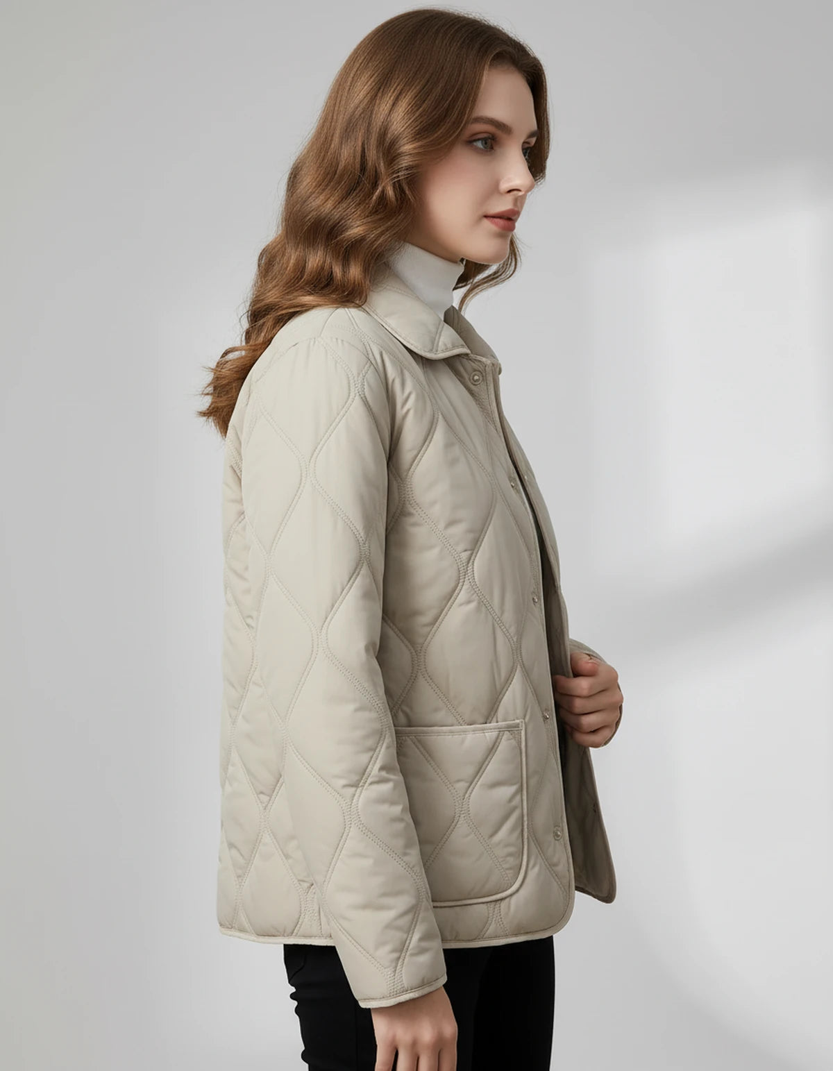 Amarantelle Coat — Khaki | SKU: SD-42149-khaki-XS,SD-42149-khaki-S,SD-42149-khaki-M,SD-42149-khaki-L,SD-42149-khaki-XL,SD-42149-khaki-2XL