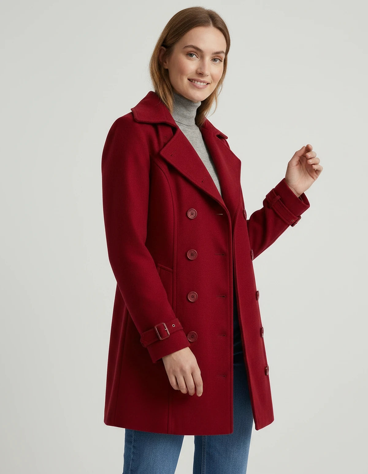 Amarantera Coat — Red | SKU: SD-71956-red-XS,SD-71956-red-S,SD-71956-red-M,SD-71956-red-L,SD-71956-red-XL,SD-71956-red-2XL