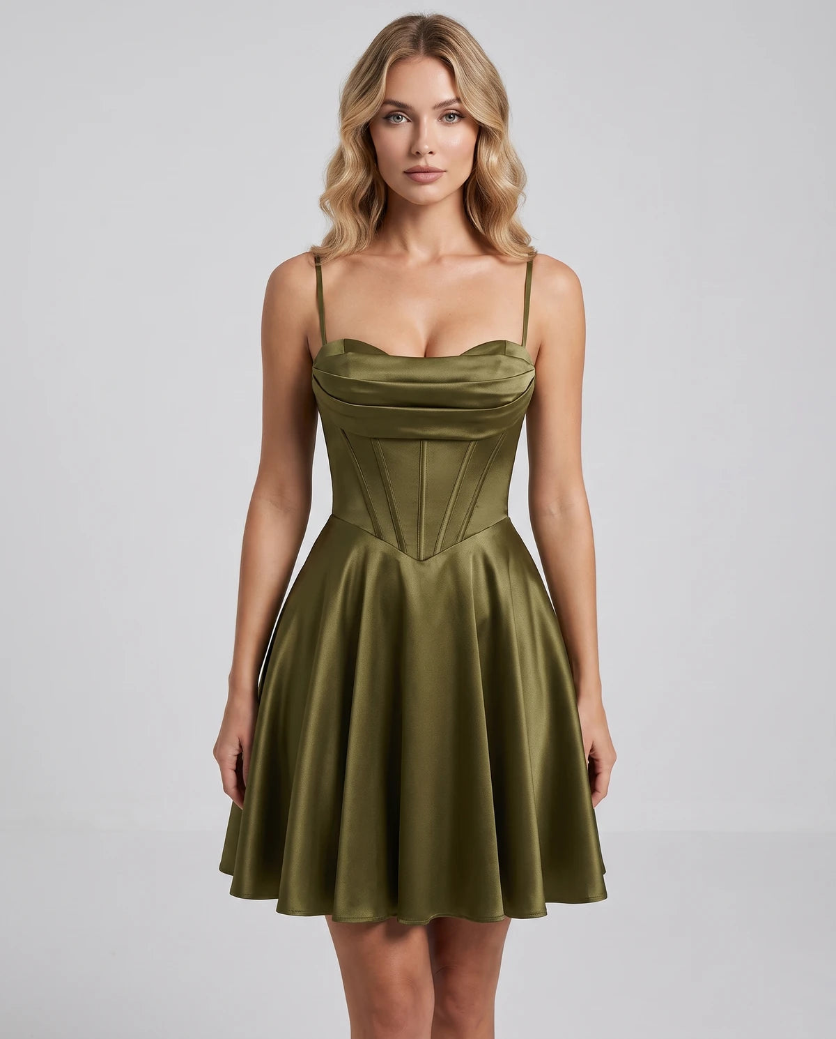 Ambrosia Mini Dress — Dusty Sage