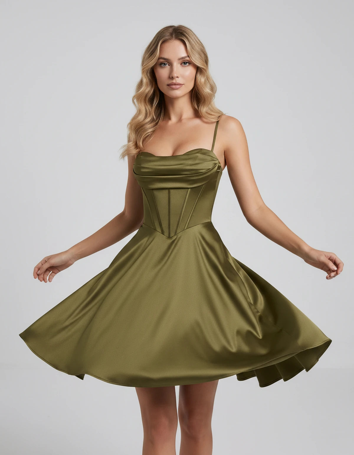 Ambrosia Mini Dress — Dusty Sage | SKU: SD-73338-dustysage-2,SD-73338-dustysage-4,SD-73338-dustysage-6,SD-73338-dustysage-8,SD-73338-dustysage-10,SD-73338-dustysage-12,SD-73338-dustysage-14,SD-73338-dustysage-16,SD-73338-dustysage-16W,SD-73338-dustysage-18W,SD-73338-dustysage-20W,SD-73338-dustysage-22W