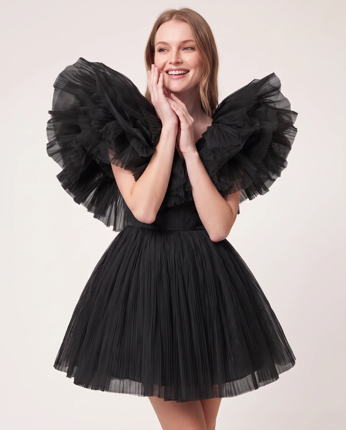 Amorelle Mini Dress — Black