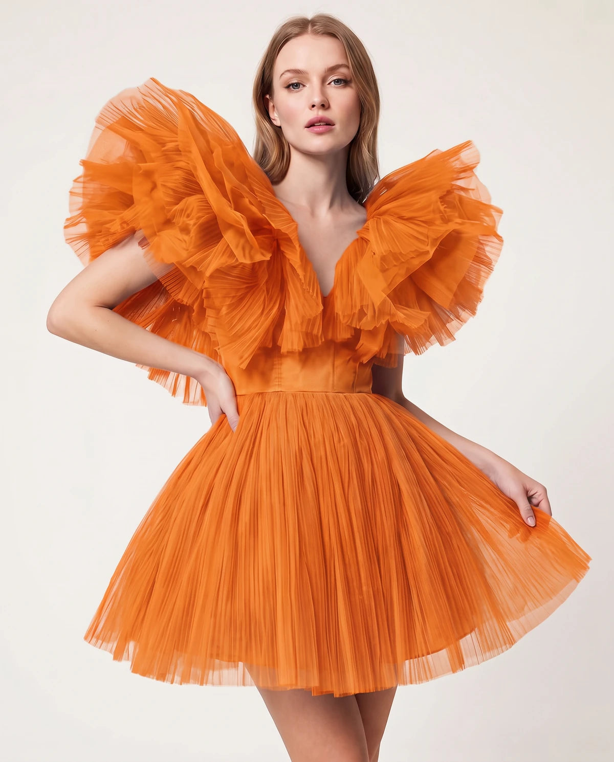 Amorelle Mini Dress — Orange