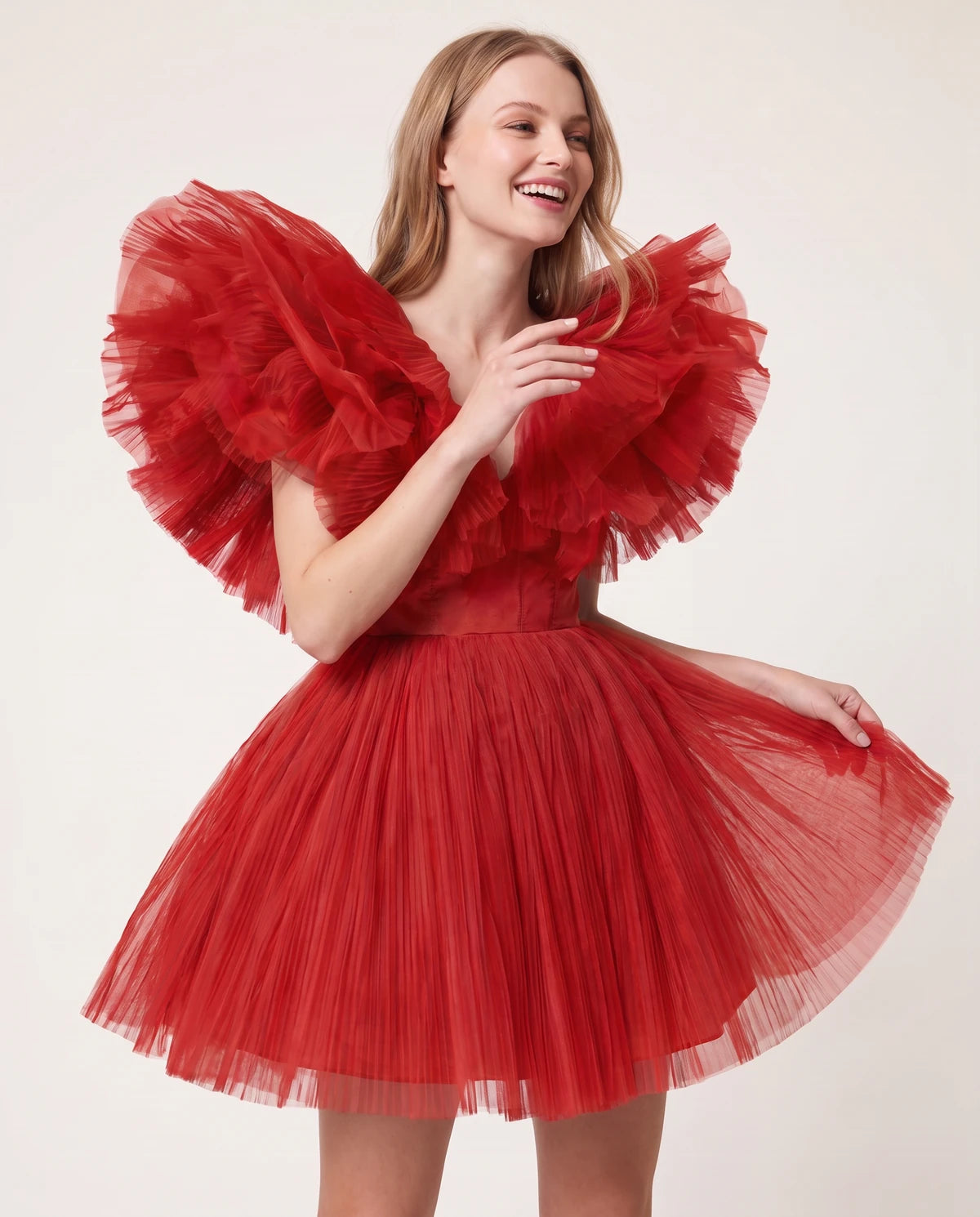 Amorelle Mini Dress — Red