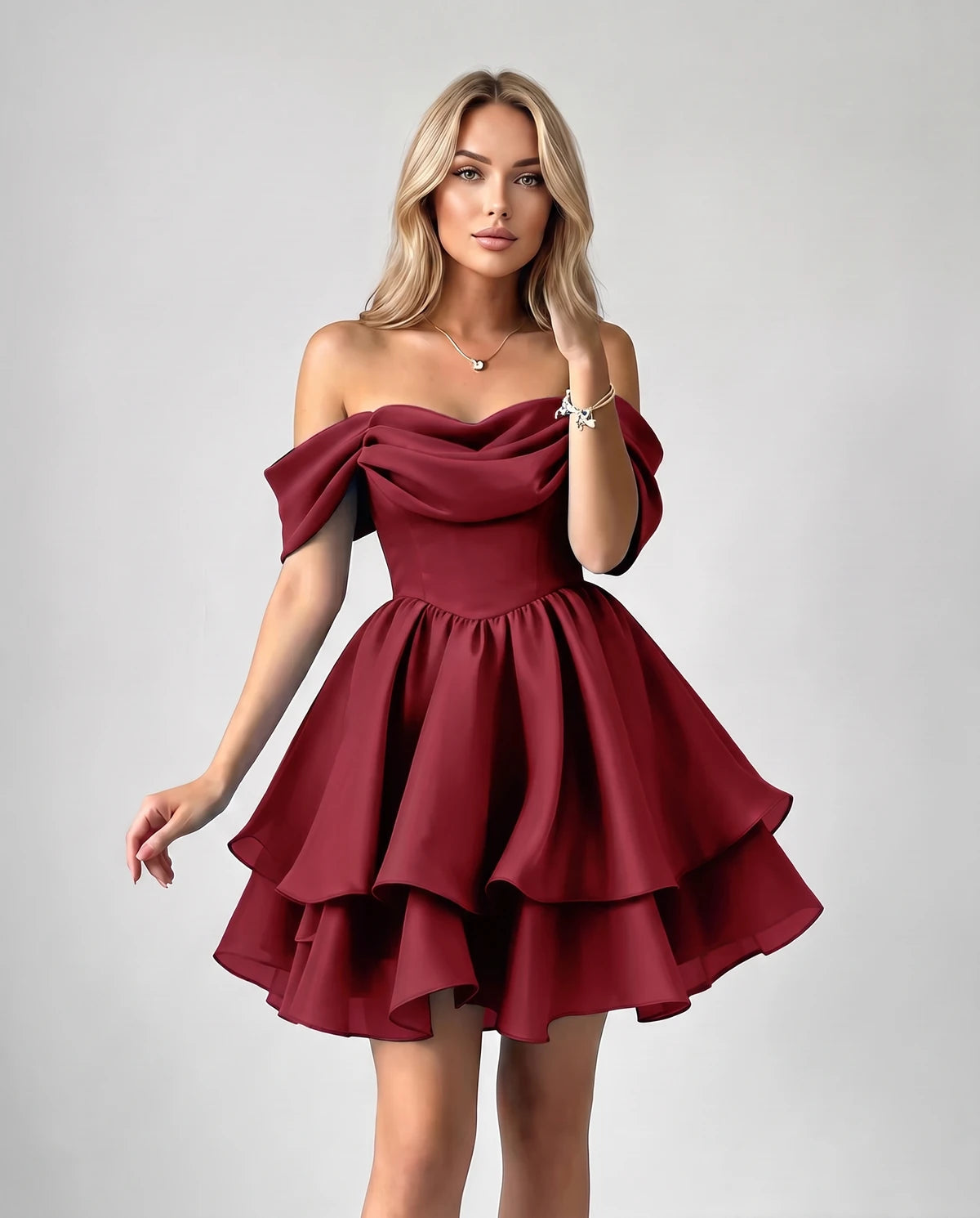 Anthea Mini Dress — Burgundy | SKU: SD-51983-burgundy-2,SD-51983-burgundy-4,SD-51983-burgundy-6,SD-51983-burgundy-8,SD-51983-burgundy-10,SD-51983-burgundy-12,SD-51983-burgundy-14,SD-51983-burgundy-16,SD-51983-burgundy-16W,SD-51983-burgundy-18 W,SD-51983-burgundy-20W,SD-51983-burgundy-22W,SD-51983-burgundy-24W,SD-51983-burgundy-26W,SD-51983-burgundy-28W,SD-51983-burgundy-Custom size