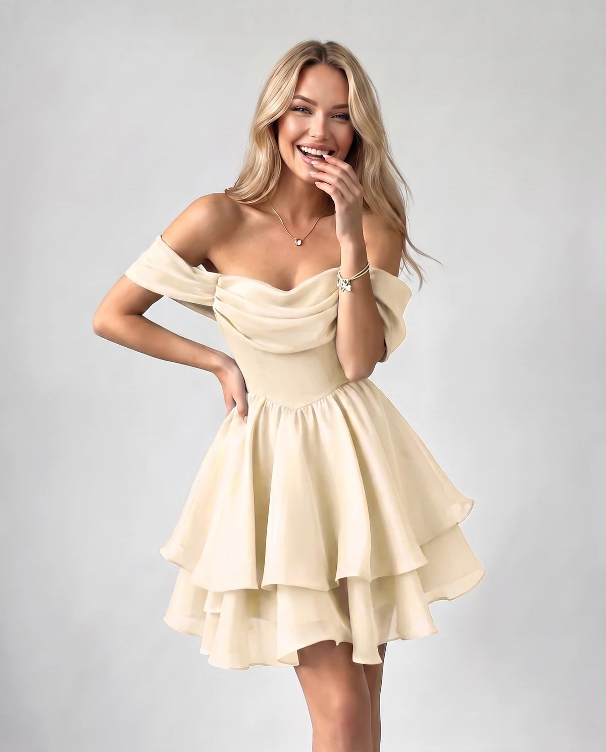 Anthea Mini Dress — Champagne | SKU: SD-51983-champagne-2,SD-51983-champagne-4,SD-51983-champagne-6,SD-51983-champagne-8,SD-51983-champagne-10,SD-51983-champagne-12,SD-51983-champagne-14,SD-51983-champagne-16,SD-51983-champagne-16W,SD-51983-champagne-18 W,SD-51983-champagne-20W,SD-51983-champagne-22W,SD-51983-champagne-24W,SD-51983-champagne-26W,SD-51983-champagne-28W,SD-51983-champagne-Custom size