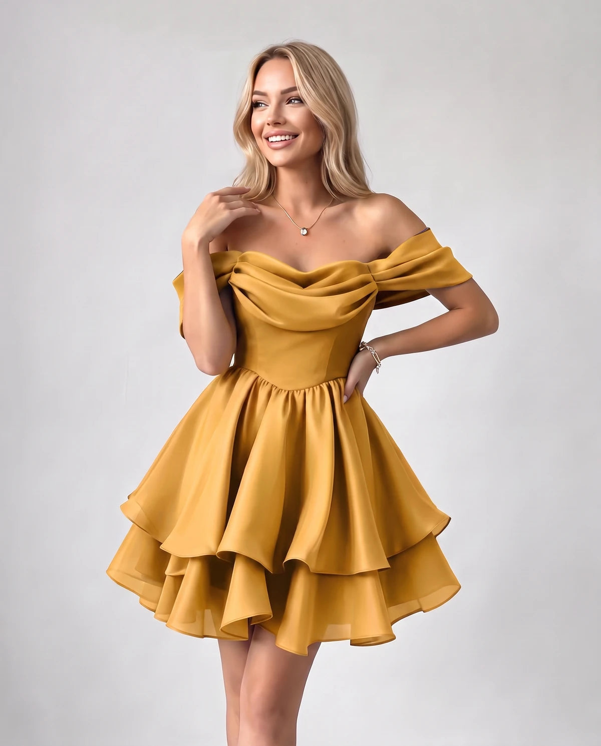 Anthea Mini Dress — Gold | SKU: SD-51983-gold-2,SD-51983-gold-4,SD-51983-gold-6,SD-51983-gold-8,SD-51983-gold-10,SD-51983-gold-12,SD-51983-gold-14,SD-51983-gold-16,SD-51983-gold-16W,SD-51983-gold-18 W,SD-51983-gold-20W,SD-51983-gold-22W,SD-51983-gold-24W,SD-51983-gold-26W,SD-51983-gold-28W,SD-51983-gold-Custom size