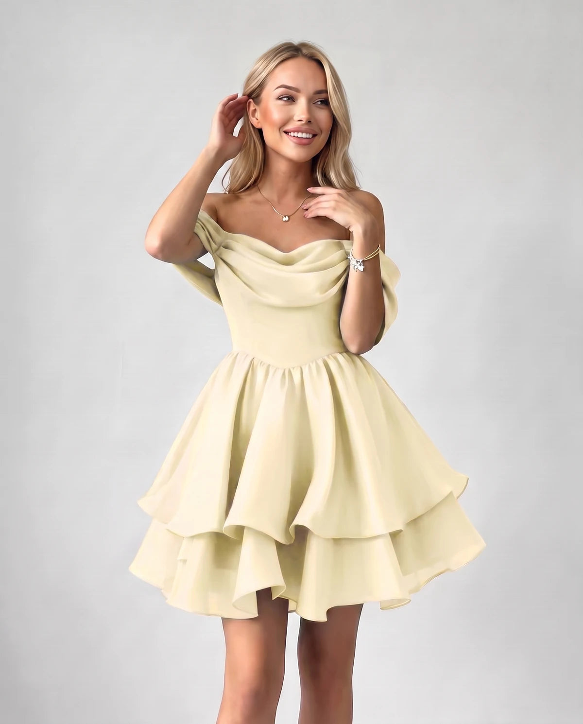 Anthea Mini Dress — Ivory | SKU: SD-51983-ivory-2,SD-51983-ivory-4,SD-51983-ivory-6,SD-51983-ivory-8,SD-51983-ivory-10,SD-51983-ivory-12,SD-51983-ivory-14,SD-51983-ivory-16,SD-51983-ivory-16W,SD-51983-ivory-18 W,SD-51983-ivory-20W,SD-51983-ivory-22W,SD-51983-ivory-24W,SD-51983-ivory-26W,SD-51983-ivory-28W,SD-51983-ivory-Custom size