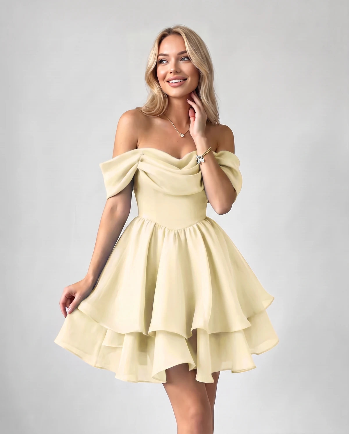 Anthea Mini Dress — Ivory | SKU: SD-51983-ivory-2,SD-51983-ivory-4,SD-51983-ivory-6,SD-51983-ivory-8,SD-51983-ivory-10,SD-51983-ivory-12,SD-51983-ivory-14,SD-51983-ivory-16,SD-51983-ivory-16W,SD-51983-ivory-18 W,SD-51983-ivory-20W,SD-51983-ivory-22W,SD-51983-ivory-24W,SD-51983-ivory-26W,SD-51983-ivory-28W,SD-51983-ivory-Custom size