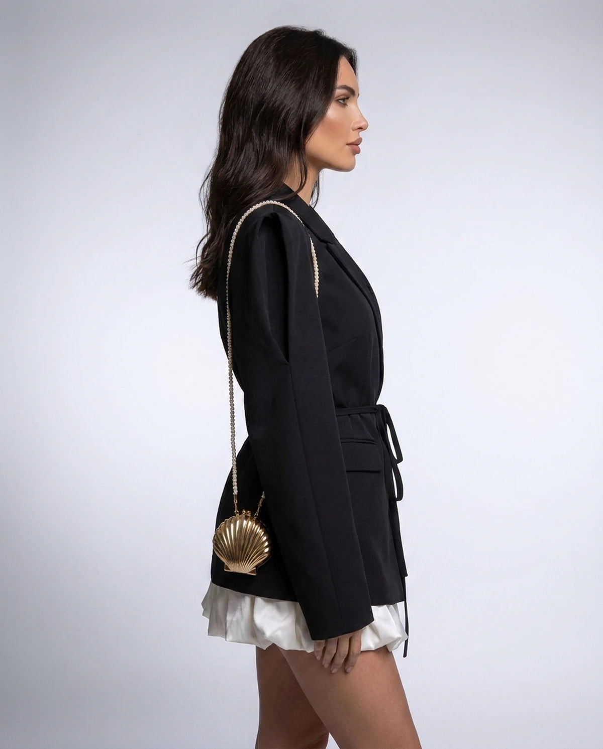 Araminta Blazer — Black | SKU: SD-07749-black-XS,SD-07749-black-S,SD-07749-black-M,SD-07749-black-L