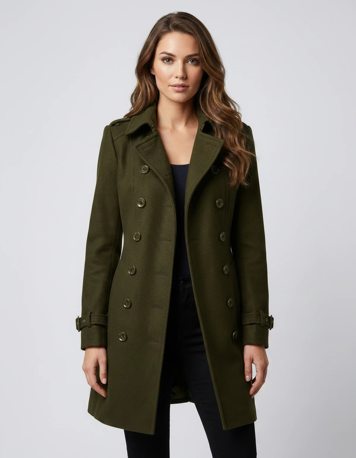 Arianne Coat — Army Green | SKU: SD-12317-armygreen-XS,SD-12317-armygreen-S,SD-12317-armygreen-M,SD-12317-armygreen-L,SD-12317-armygreen-XL,SD-12317-armygreen-2XL