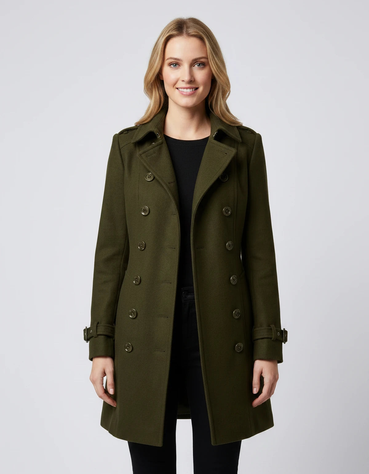 Arianne Coat — Army Green | SKU: SD-12317-armygreen-XS,SD-12317-armygreen-S,SD-12317-armygreen-M,SD-12317-armygreen-L,SD-12317-armygreen-XL,SD-12317-armygreen-2XL