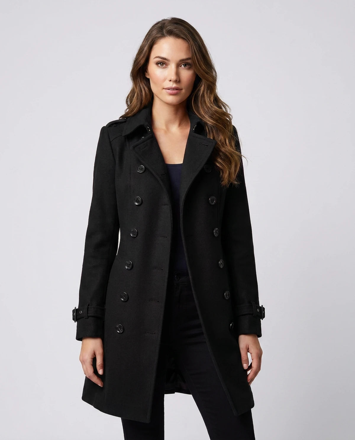 Arianne Coat — Black | SKU: SD-12317-black-XS,SD-12317-black-S,SD-12317-black-M,SD-12317-black-L,SD-12317-black-XL,SD-12317-black-2XL