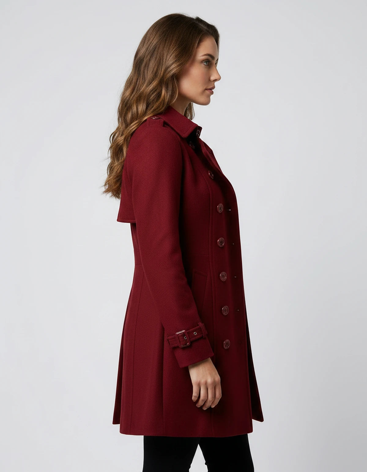 Arianne Coat — Burgundy | SKU: SD-12317-burgundy-XS,SD-12317-burgundy-S,SD-12317-burgundy-M,SD-12317-burgundy-L,SD-12317-burgundy-XL,SD-12317-burgundy-2XL