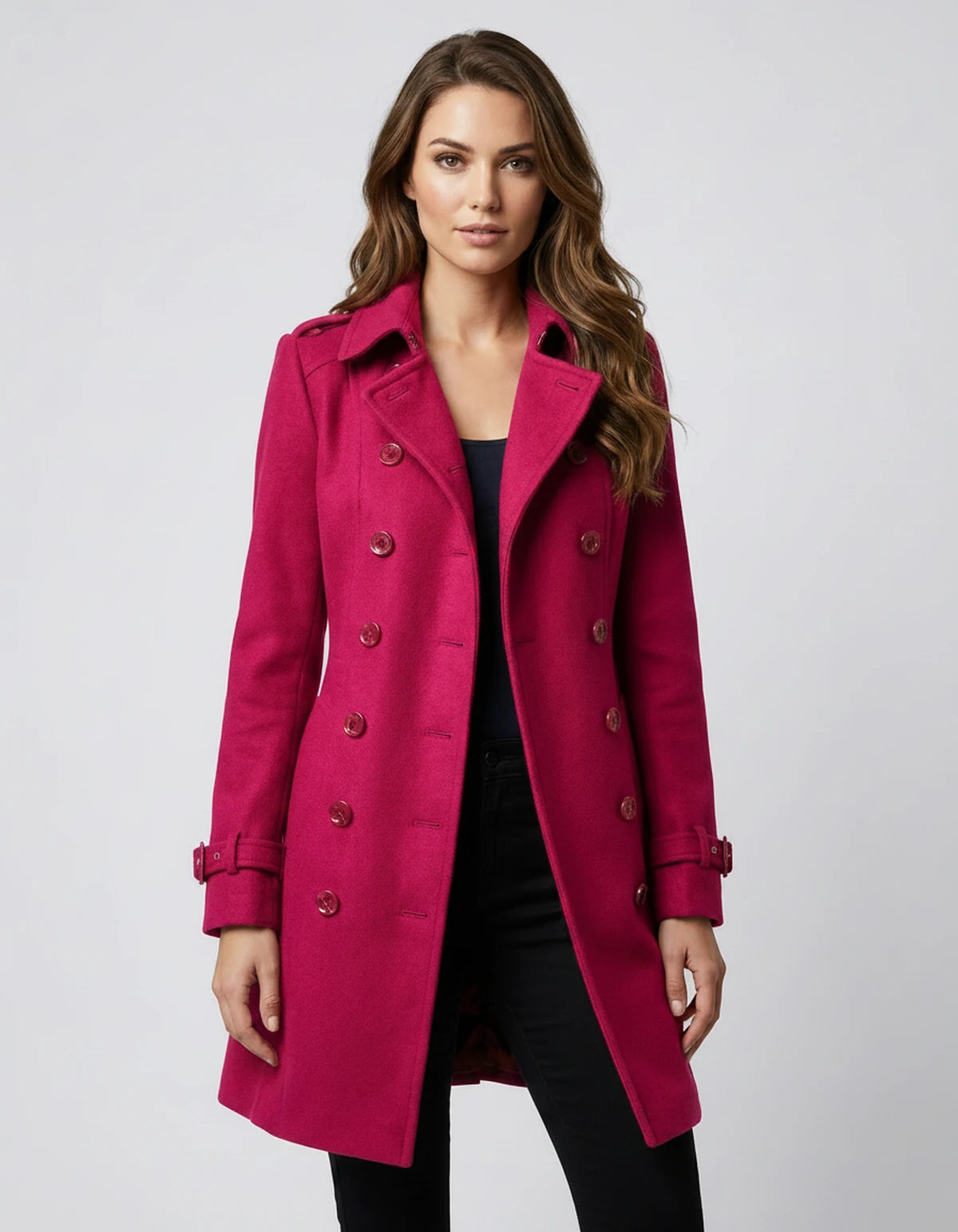 Arianne Coat — Pink | SKU: SD-12317-pink-XS,SD-12317-pink-S,SD-12317-pink-M,SD-12317-pink-L,SD-12317-pink-XL,SD-12317-pink-2XL