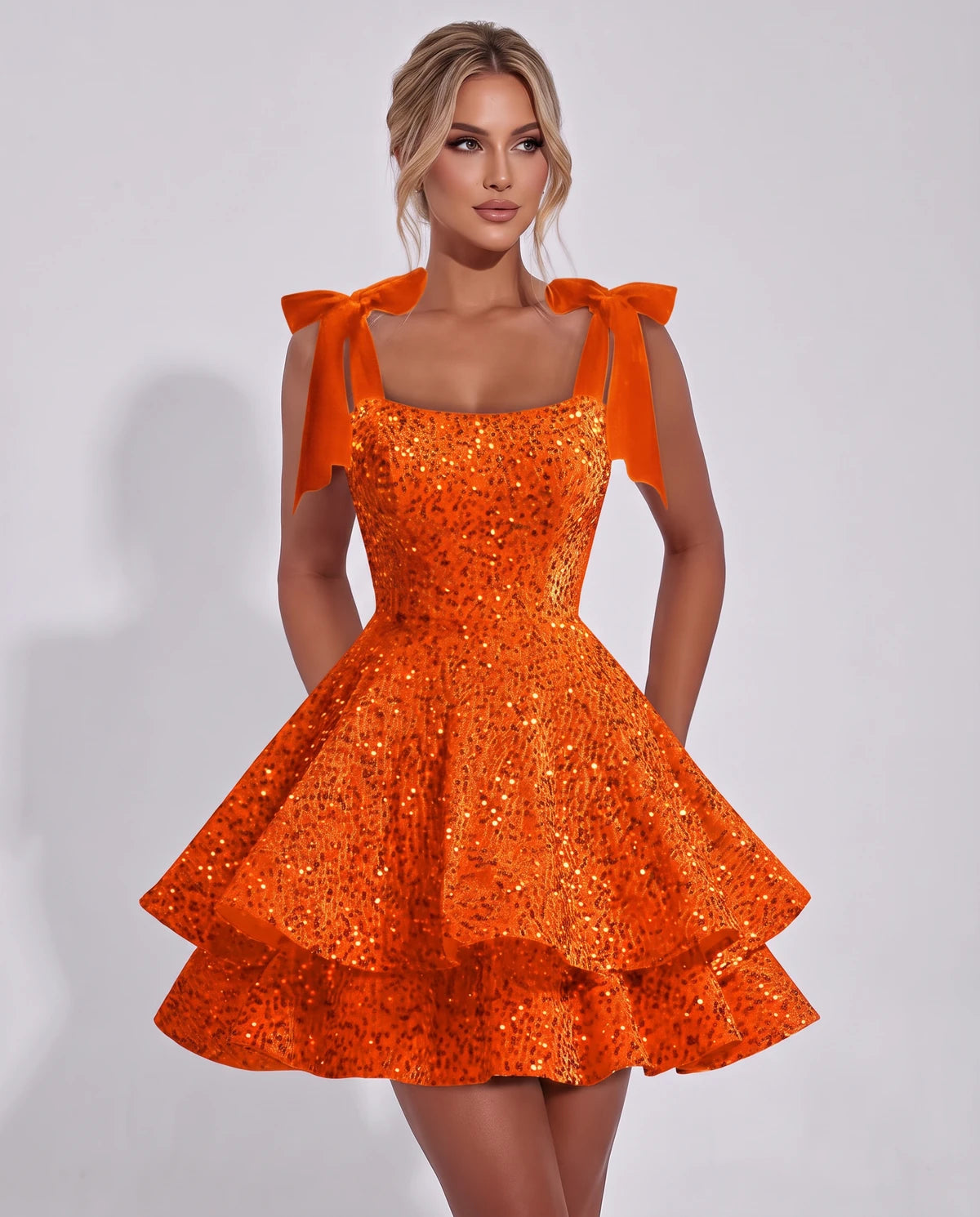 Astoria Mini Dress — Orange