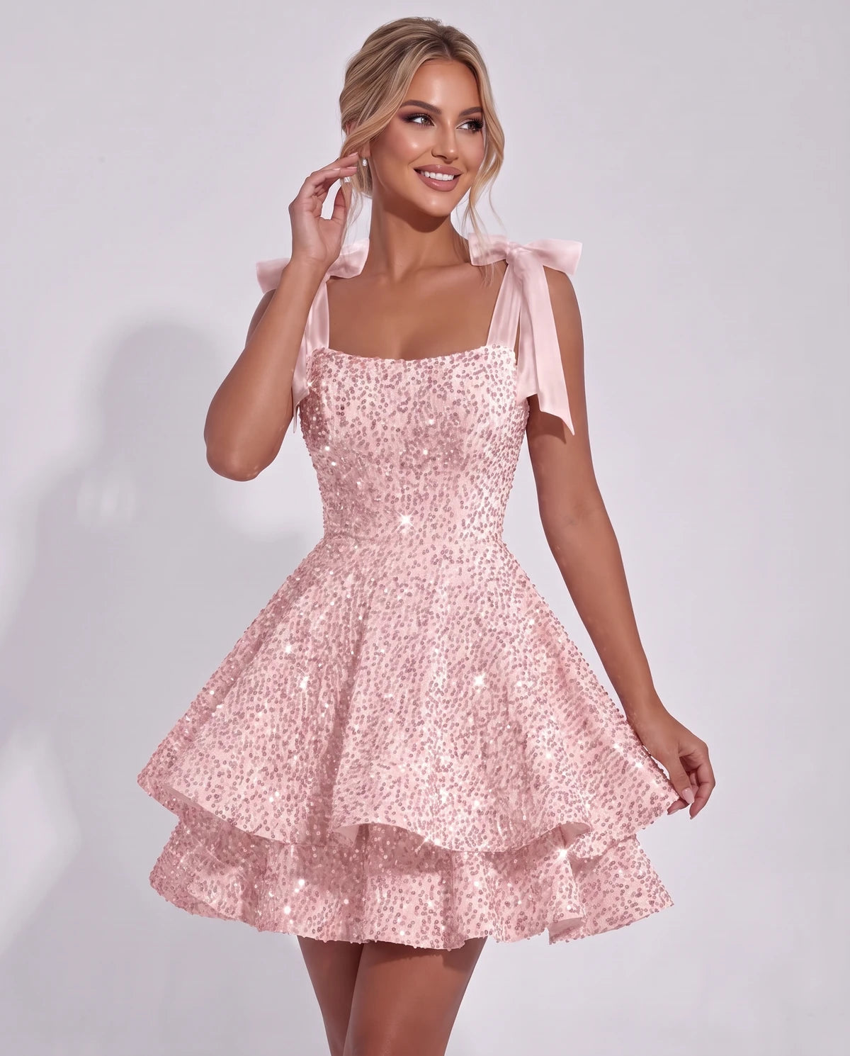 Astoria Mini Dress — Pink