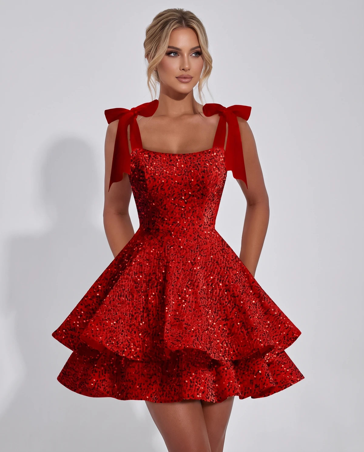 Astoria Mini Dress — Red