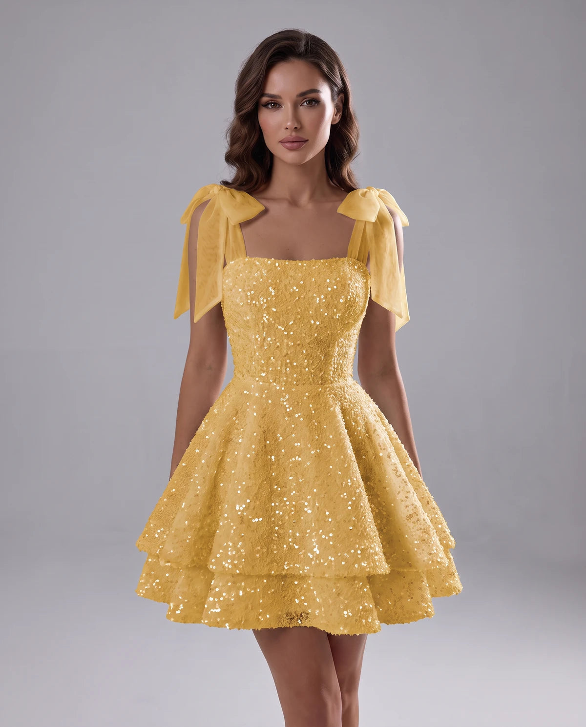 Auriane Mini Dress — Gold