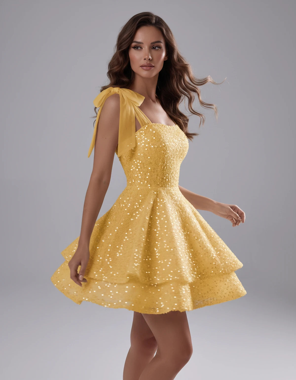 Auriane Mini Dress — Gold | SKU: SD-54780-gold-2,SD-54780-gold-4,SD-54780-gold-6,SD-54780-gold-8,SD-54780-gold-10,SD-54780-gold-12,SD-54780-gold-14,SD-54780-gold-16,SD-54780-gold-16W,SD-54780-gold-18W,SD-54780-gold-20W,SD-54780-gold-22W