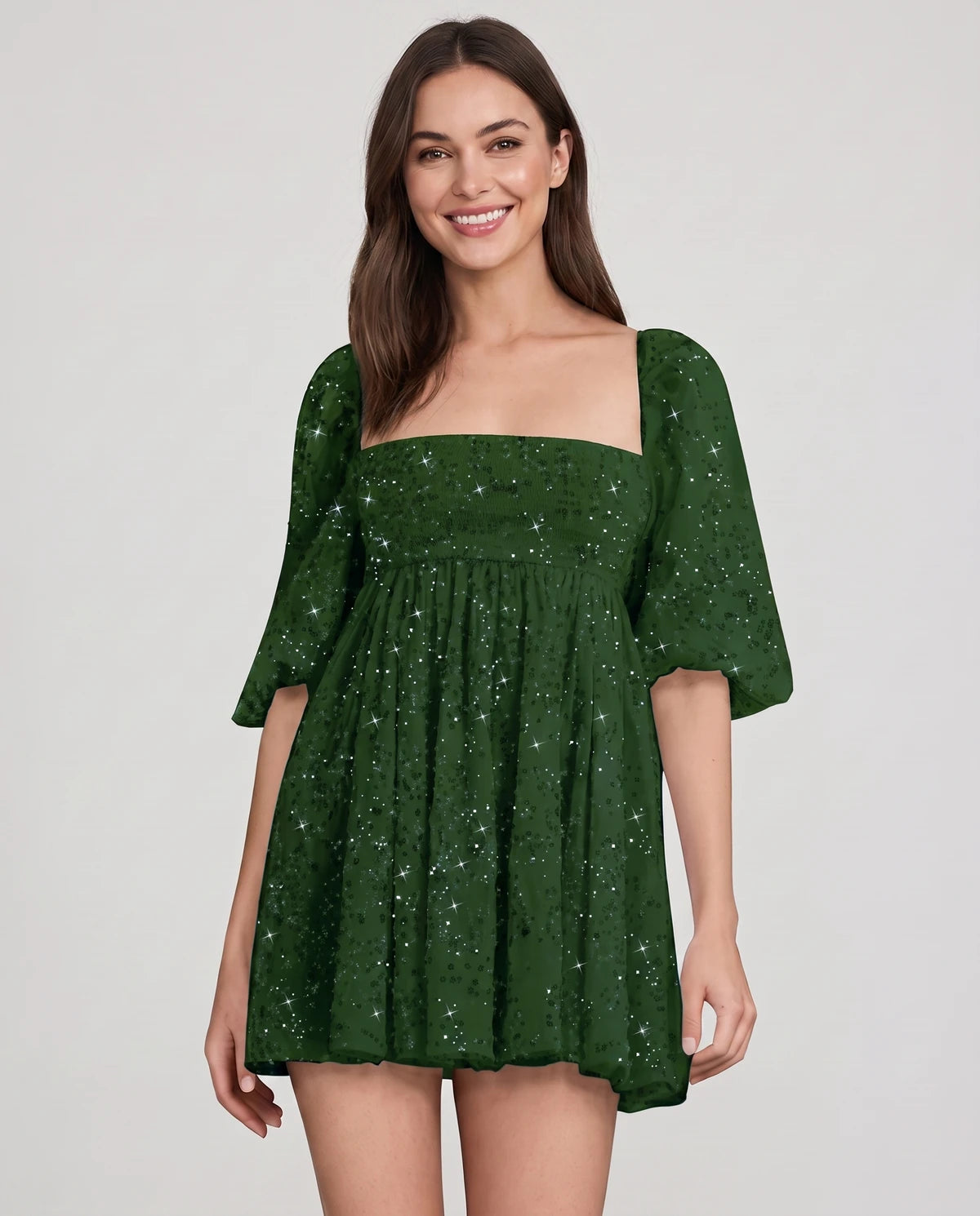 Avelina Mini Dress — Emerald