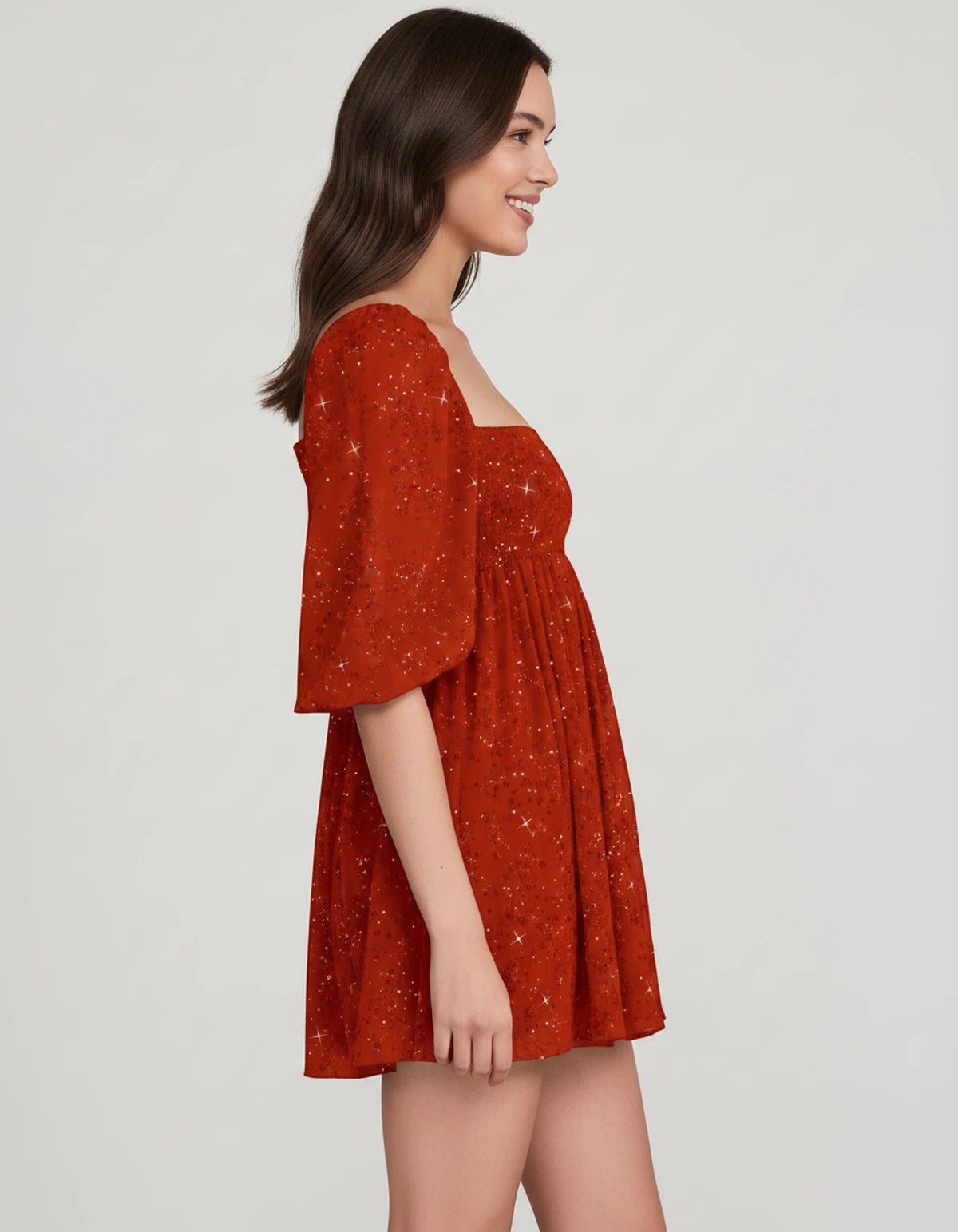 Avelina Mini Dress — Red | SKU: SD-79760-red-2,SD-79760-red-4,SD-79760-red-6,SD-79760-red-8,SD-79760-red-10,SD-79760-red-12,SD-79760-red-14,SD-79760-red-16,SD-79760-red-16W,SD-79760-red-18W,SD-79760-red-20W,SD-79760-red-22W