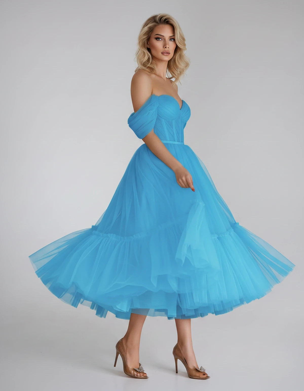 Azurine Midi Dresses — A Blue | SKU: SD-99025-ablue-2,SD-99025-ablue-4,SD-99025-ablue-6,SD-99025-ablue-8,SD-99025-ablue-10,SD-99025-ablue-12,SD-99025-ablue-14,SD-99025-ablue-16,SD-99025-ablue-16W,SD-99025-ablue-18W,SD-99025-ablue-20W,SD-99025-ablue-22W