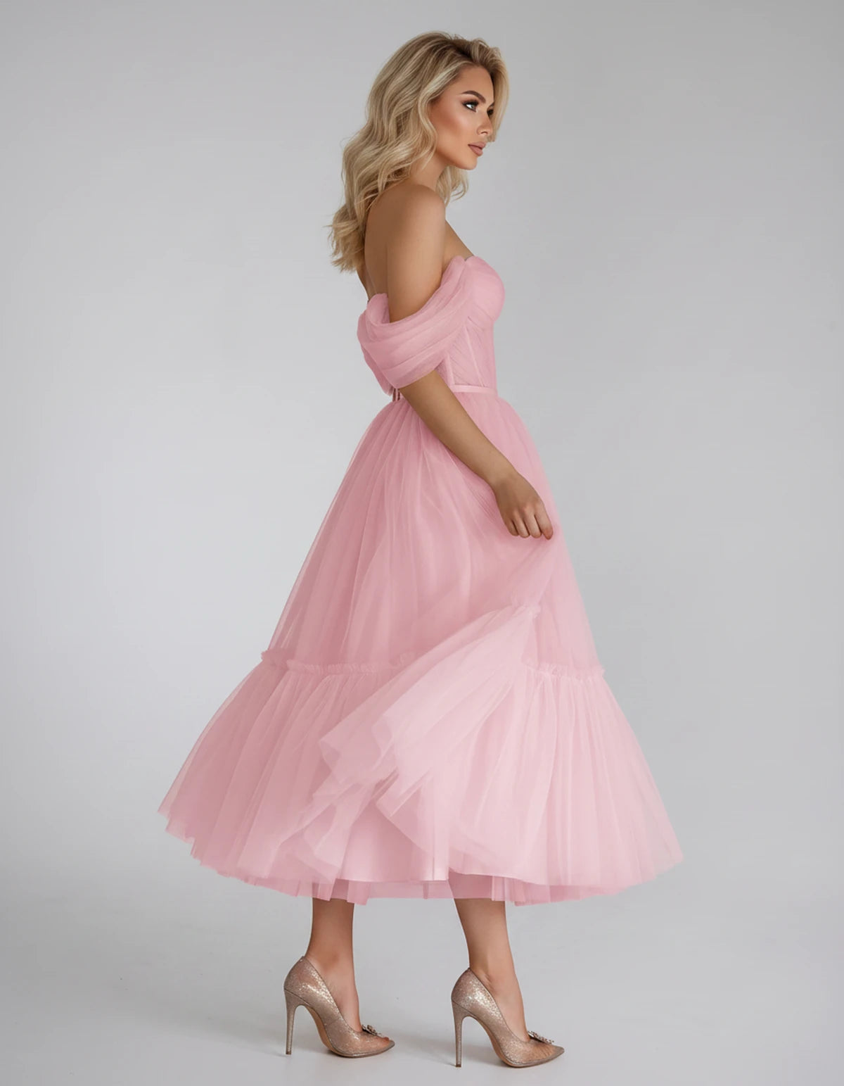 Azurine Midi Dresses — A Pink | SKU: SD-99025-apink-2,SD-99025-apink-4,SD-99025-apink-6,SD-99025-apink-8,SD-99025-apink-10,SD-99025-apink-12,SD-99025-apink-14,SD-99025-apink-16,SD-99025-apink-16W,SD-99025-apink-18W,SD-99025-apink-20W,SD-99025-apink-22W