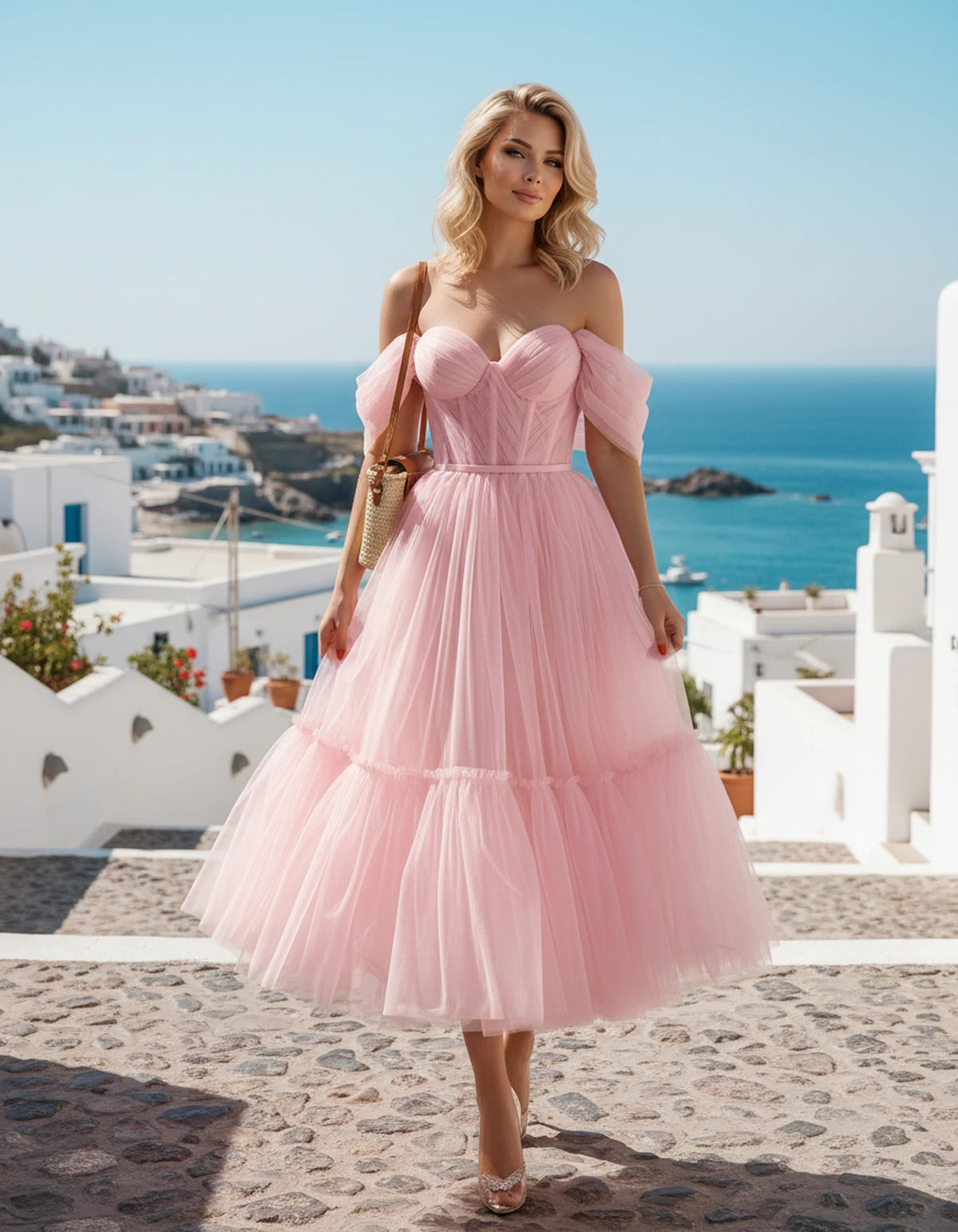 Azurine Midi Dresses — A Pink | SKU: SD-99025-apink-2,SD-99025-apink-4,SD-99025-apink-6,SD-99025-apink-8,SD-99025-apink-10,SD-99025-apink-12,SD-99025-apink-14,SD-99025-apink-16,SD-99025-apink-16W,SD-99025-apink-18W,SD-99025-apink-20W,SD-99025-apink-22W