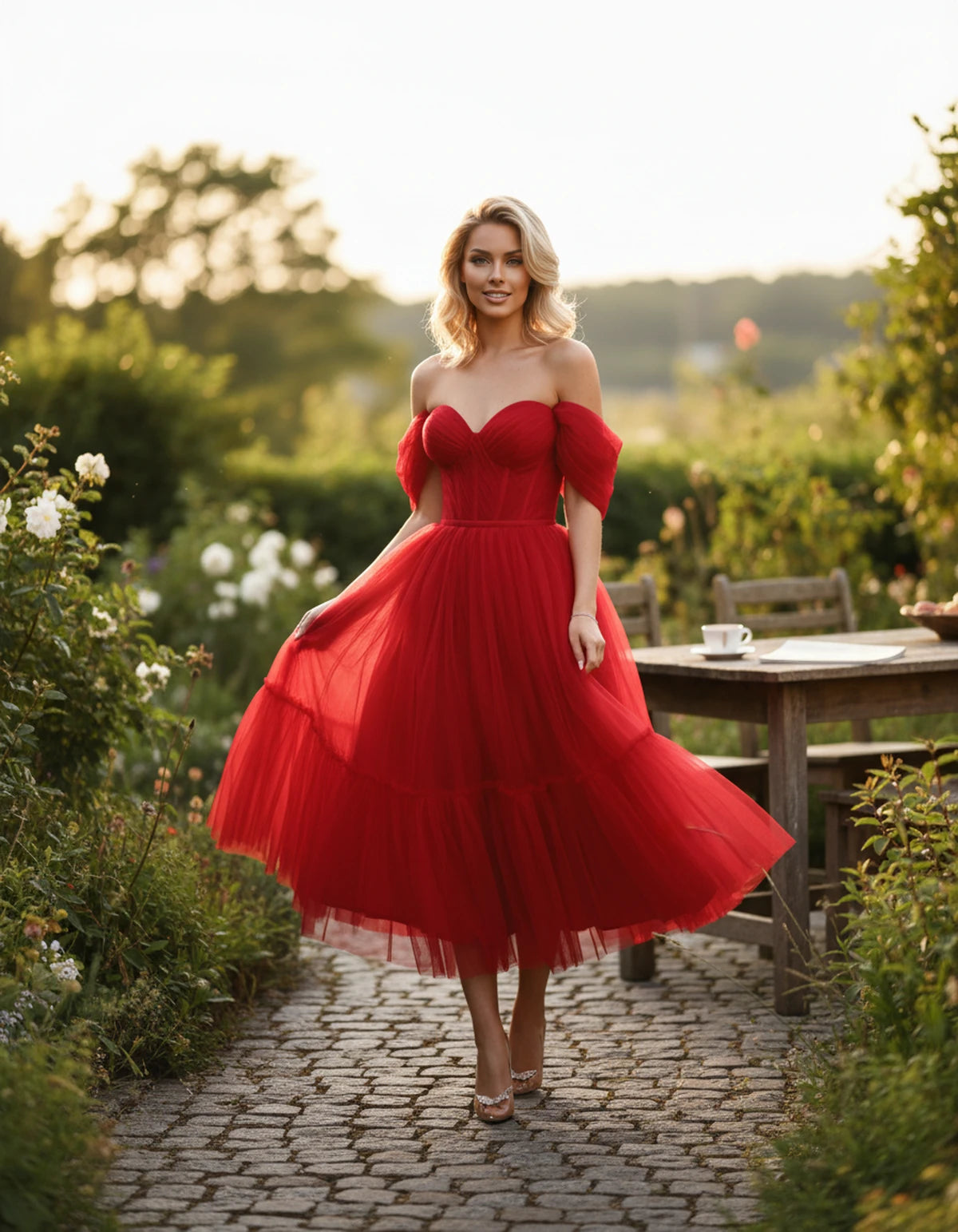 Azurine Midi Dresses — A Red | SKU: SD-99025-ared-2,SD-99025-ared-4,SD-99025-ared-6,SD-99025-ared-8,SD-99025-ared-10,SD-99025-ared-12,SD-99025-ared-14,SD-99025-ared-16,SD-99025-ared-16W,SD-99025-ared-18W,SD-99025-ared-20W,SD-99025-ared-22W