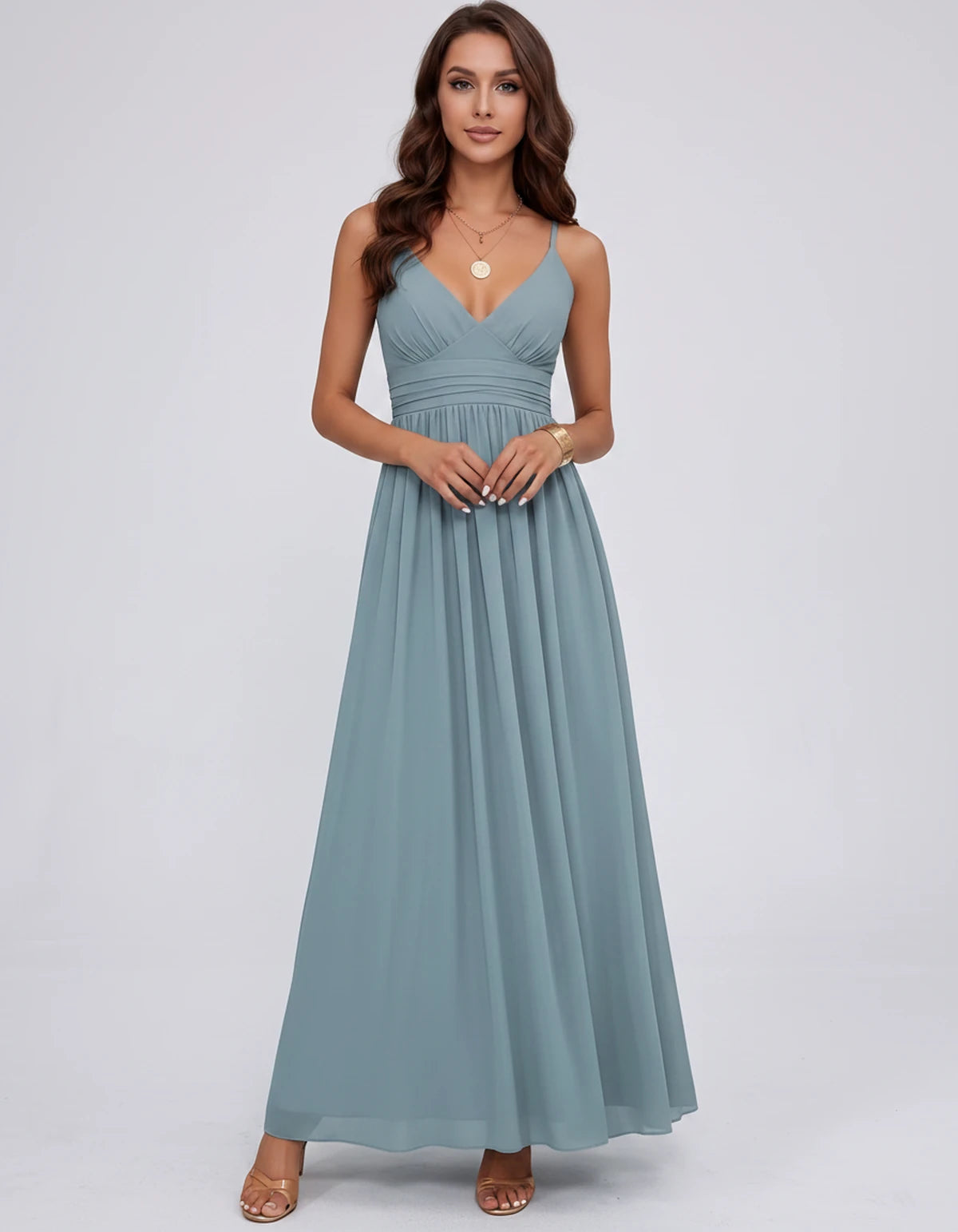 Belisse Maxi Dress — Dusty Blue | SKU: SD-82788-dustyblue-2,SD-82788-dustyblue-4,SD-82788-dustyblue-6,SD-82788-dustyblue-8,SD-82788-dustyblue-10,SD-82788-dustyblue-12,SD-82788-dustyblue-14,SD-82788-dustyblue-16,SD-82788-dustyblue-16W,SD-82788-dustyblue-18W,SD-82788-dustyblue-20W,SD-82788-dustyblue-22W