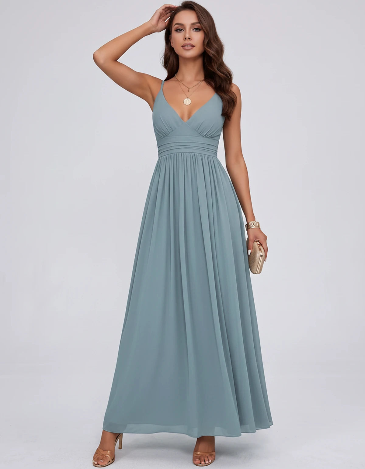 Belisse Maxi Dress — Dusty Blue | SKU: SD-82788-dustyblue-2,SD-82788-dustyblue-4,SD-82788-dustyblue-6,SD-82788-dustyblue-8,SD-82788-dustyblue-10,SD-82788-dustyblue-12,SD-82788-dustyblue-14,SD-82788-dustyblue-16,SD-82788-dustyblue-16W,SD-82788-dustyblue-18W,SD-82788-dustyblue-20W,SD-82788-dustyblue-22W