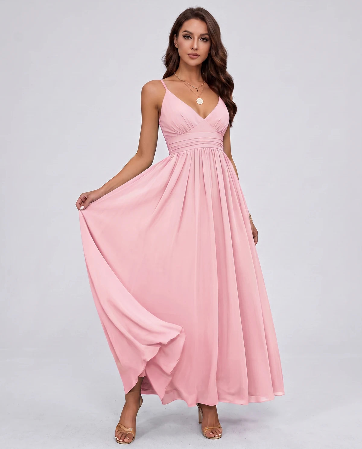 Belisse Maxi Dress — Pink