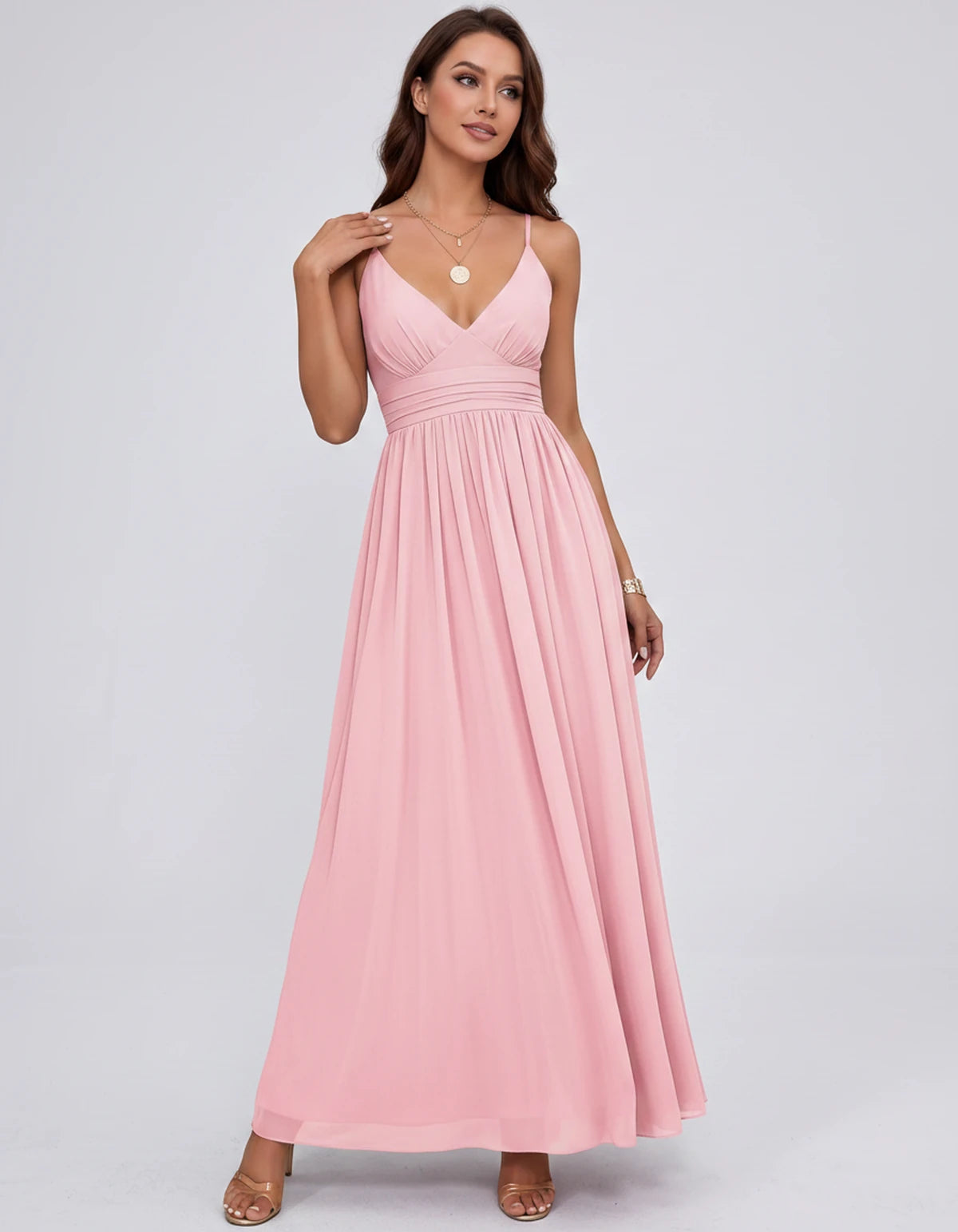 Belisse Maxi Dress — Pink | SKU: SD-82788-pink-2,SD-82788-pink-4,SD-82788-pink-6,SD-82788-pink-8,SD-82788-pink-10,SD-82788-pink-12,SD-82788-pink-14,SD-82788-pink-16,SD-82788-pink-16W,SD-82788-pink-18W,SD-82788-pink-20W,SD-82788-pink-22W